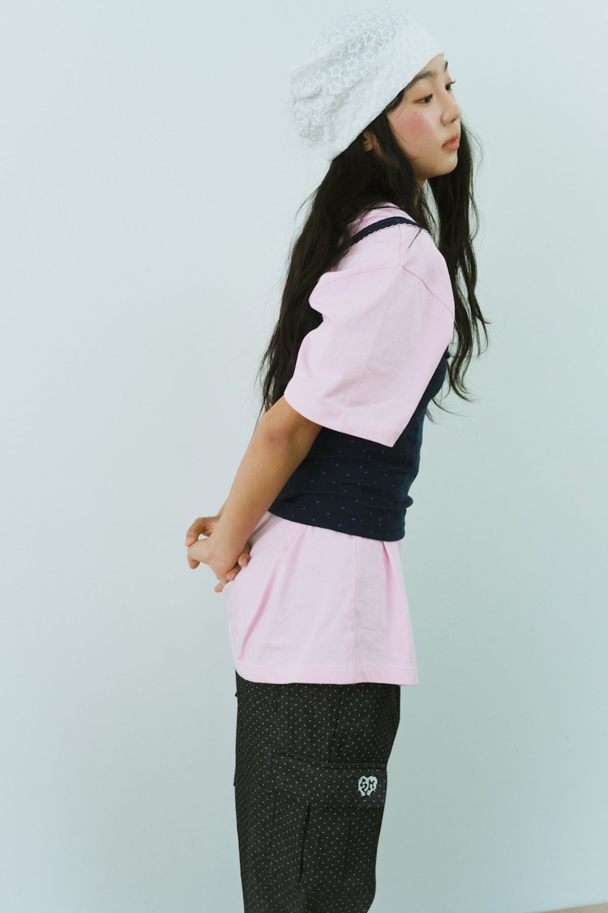 샤키리(SHAKIRI) 키리걸 박시 티셔츠 (핑크)