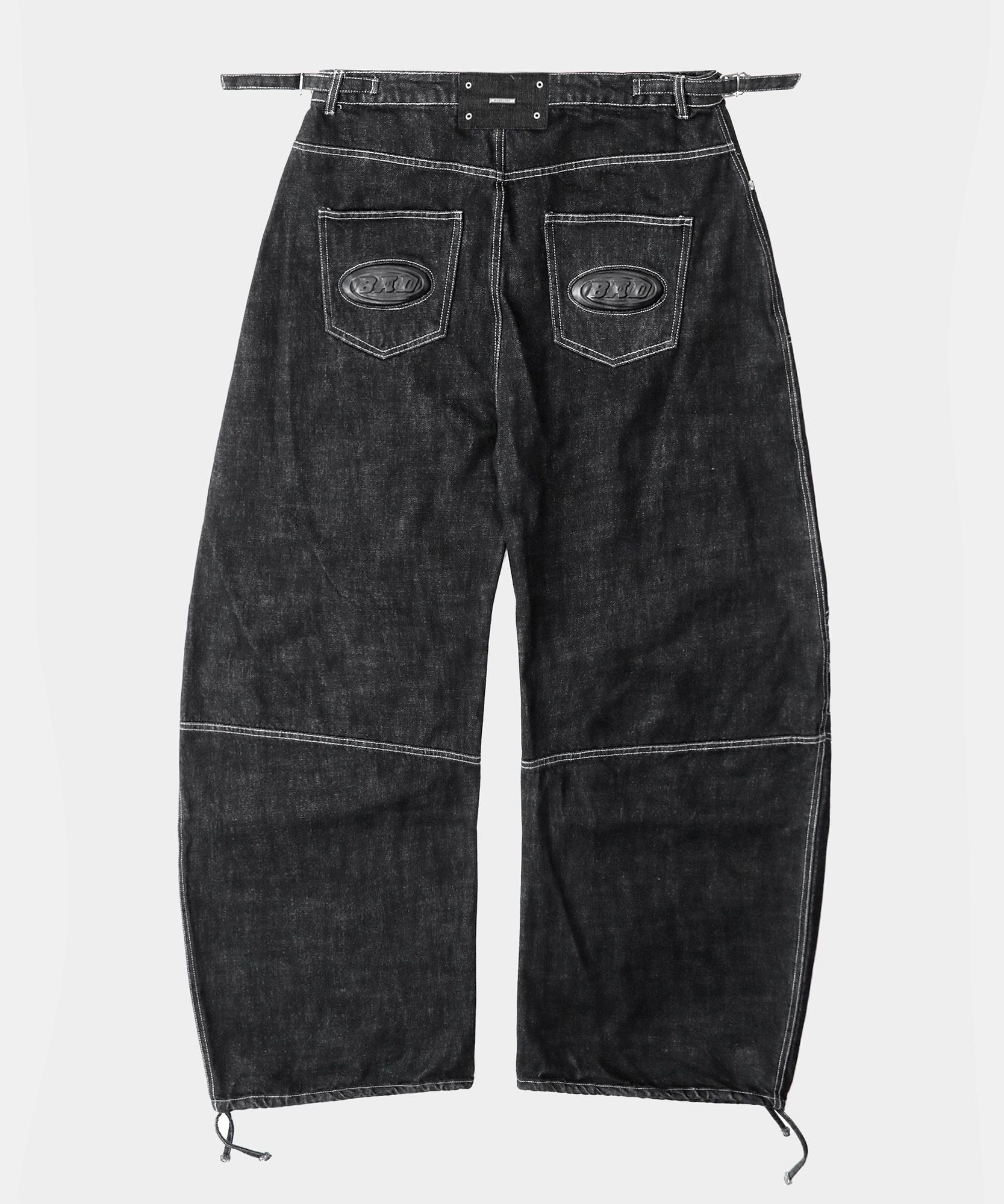 MUSINSA | BADBLOOD Squad Convex Pants - Denim Black