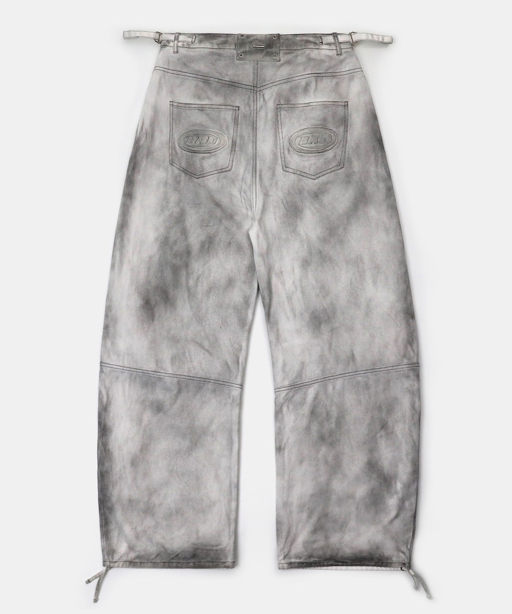 MUSINSA | BADBLOOD Squad Convex Pants - Denim White