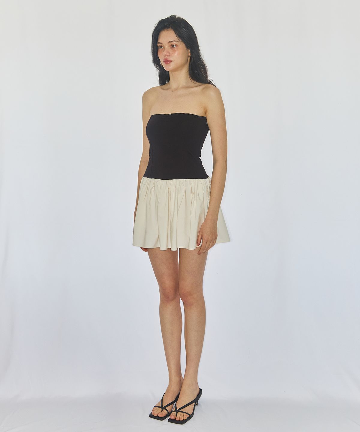유히리(YUHEELEE) TUBE TOP MINI DRESS / BLACK