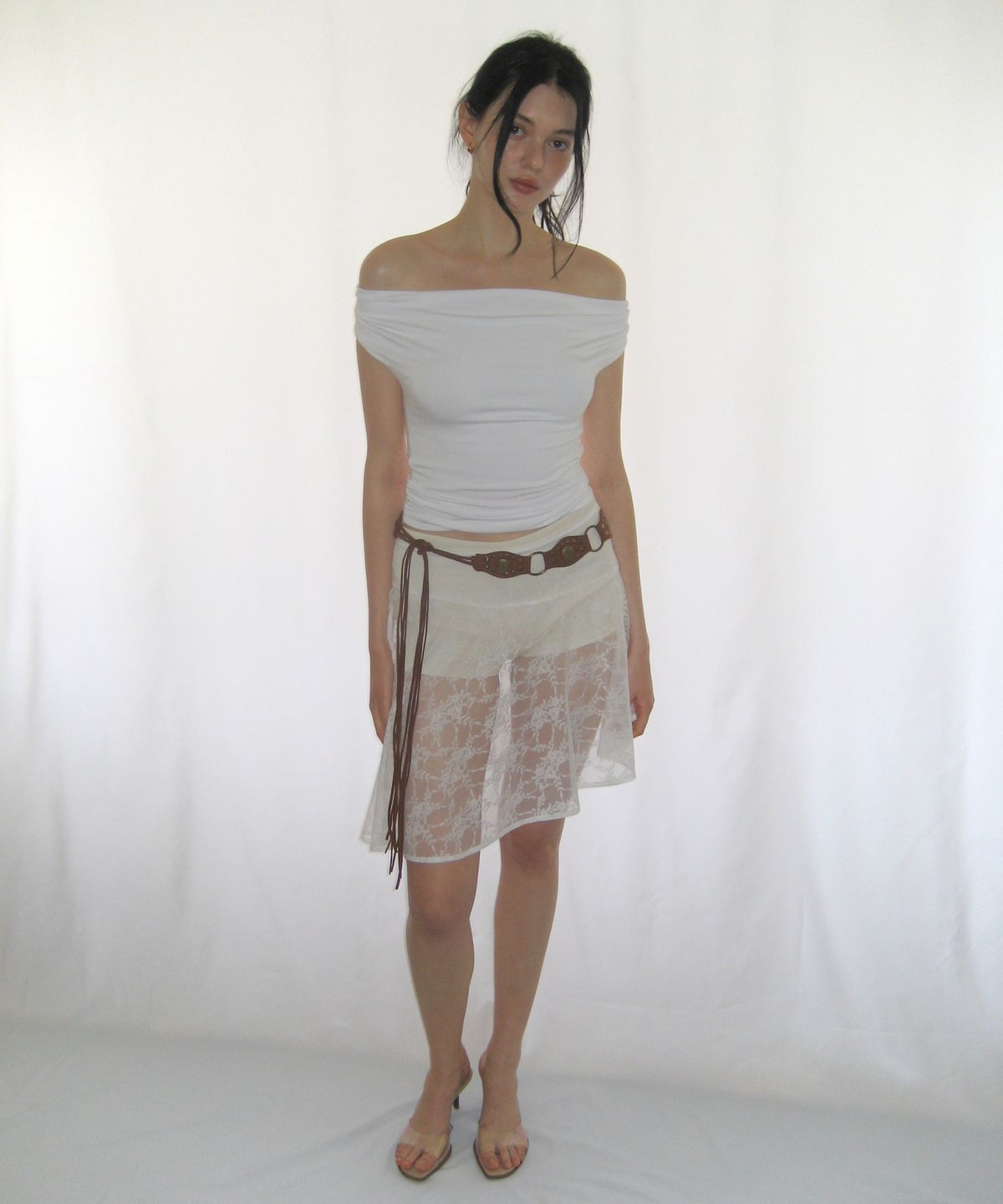 유히리(YUHEELEE) COWL NECK TOP / WHITE
