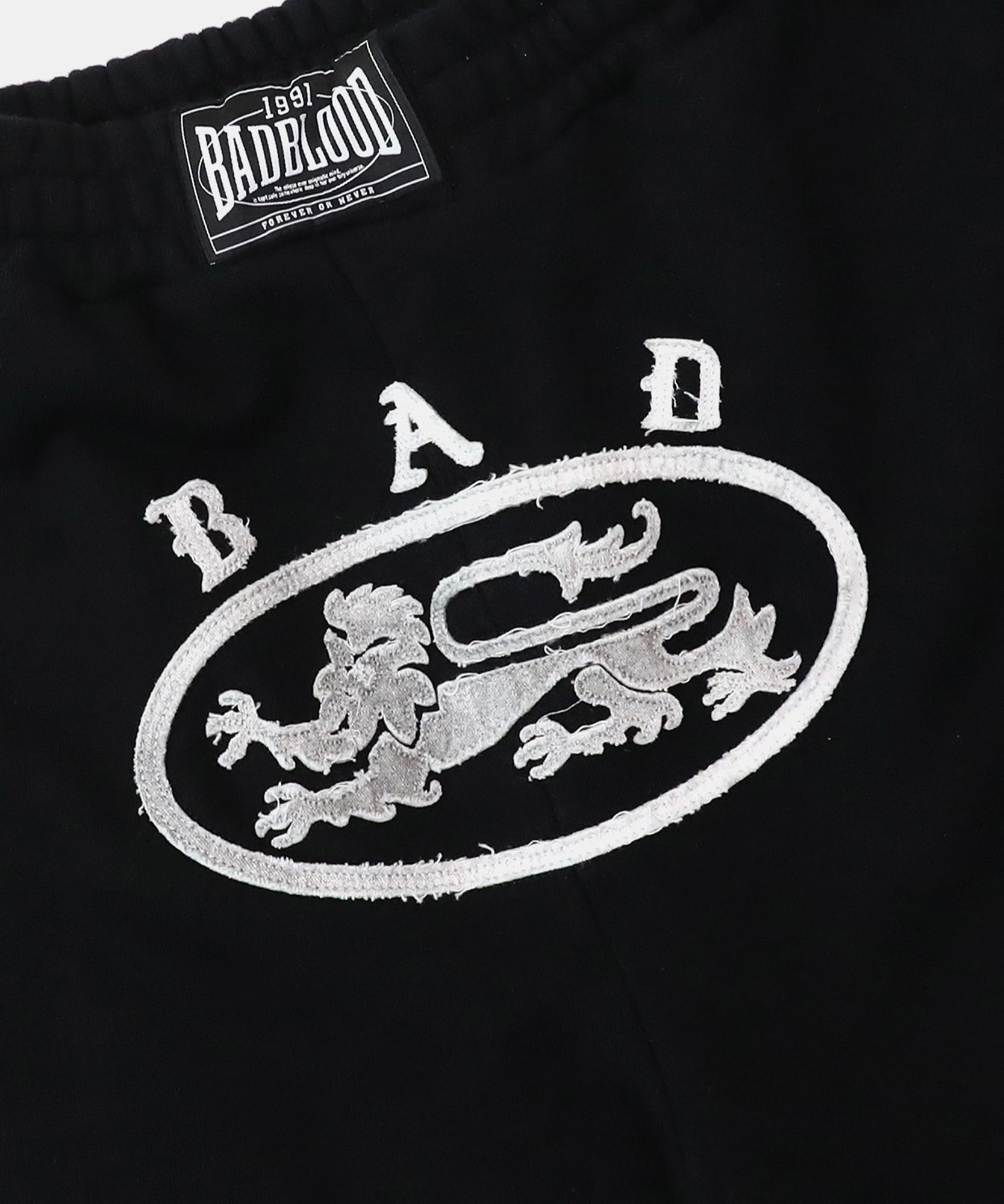 ★BADBLOOD★ Mystic Patch Bermuda Pants Washed White w-srt25 MUSINSA | BADBLOOD Mystic Patch Bermuda Pants - Washed Black