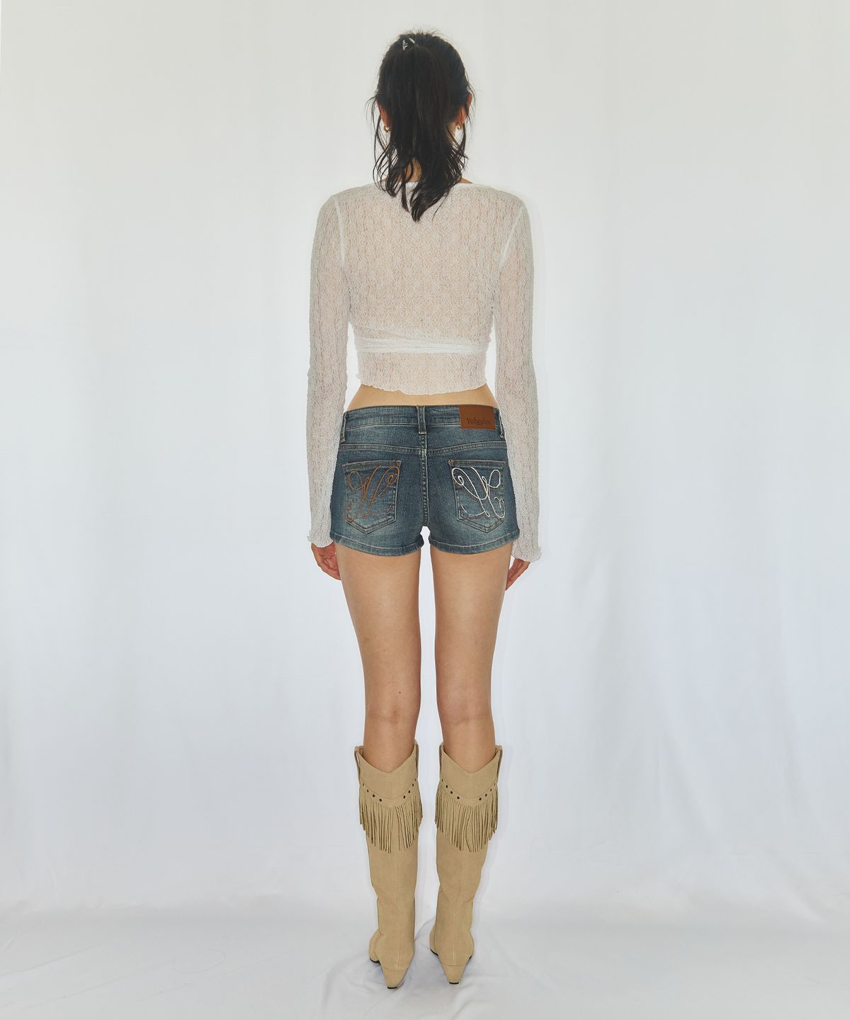 유히리(YUHEELEE) MICRO DENIM SHORTS / 진청