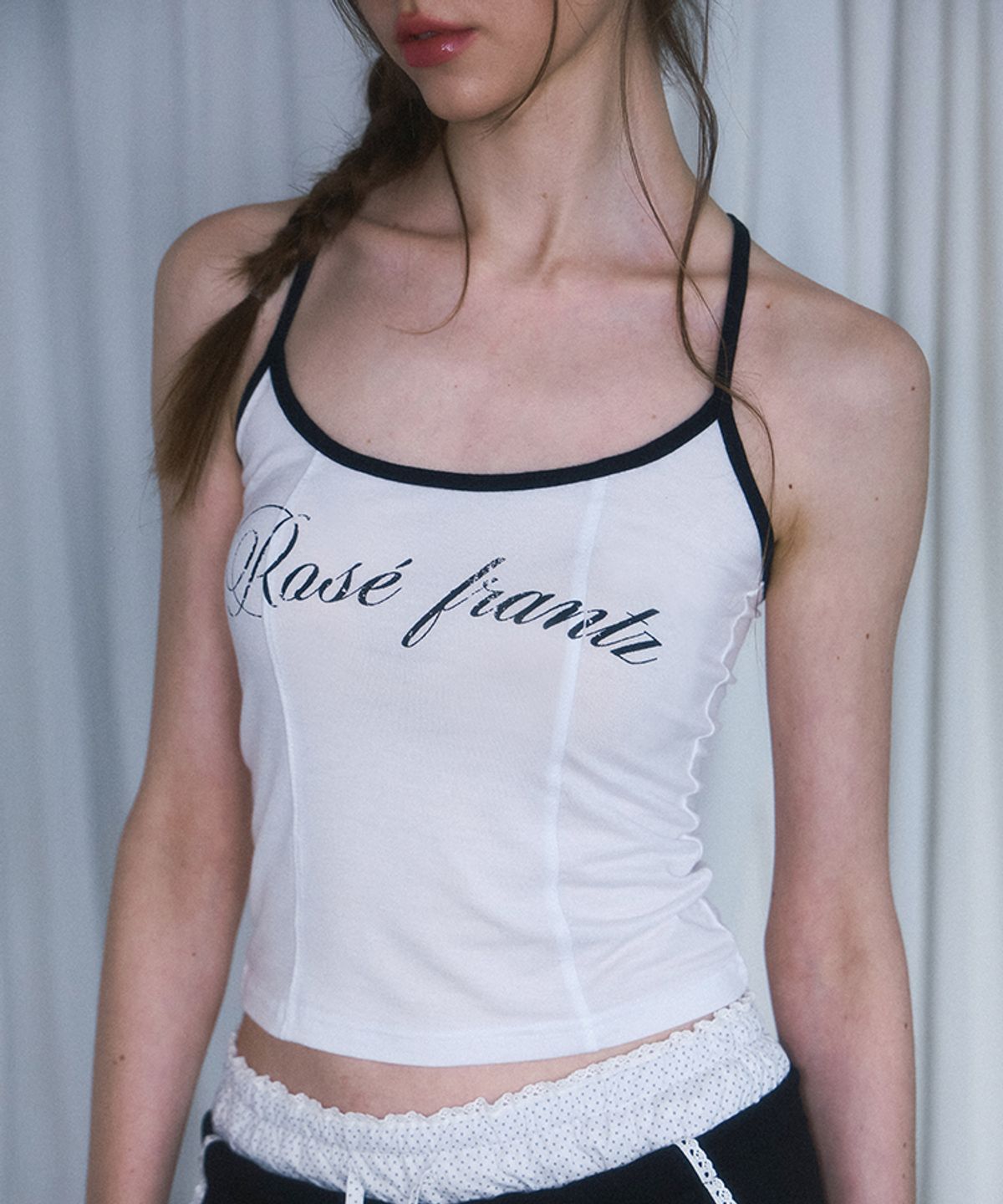 로제프란츠(ROSEFRANTZ) Vintage Lettering Sleeveless [White]