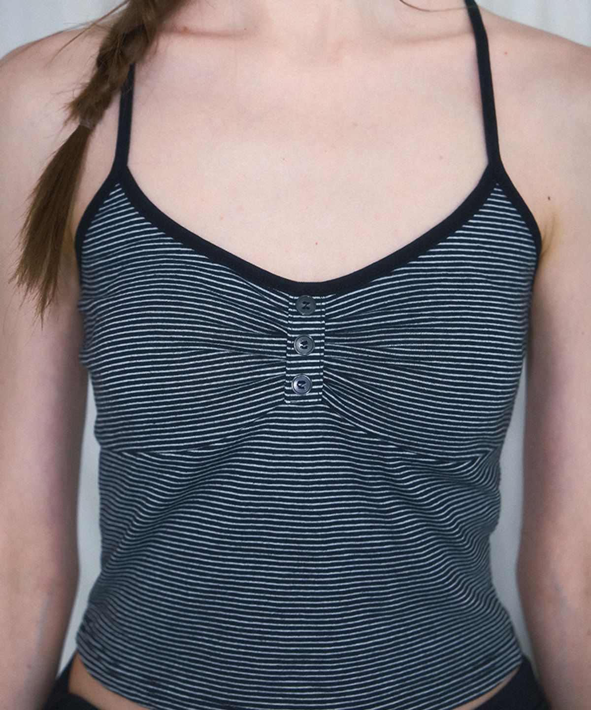 로제프란츠(ROSEFRANTZ) Stripe Button Sleeveless [Black]