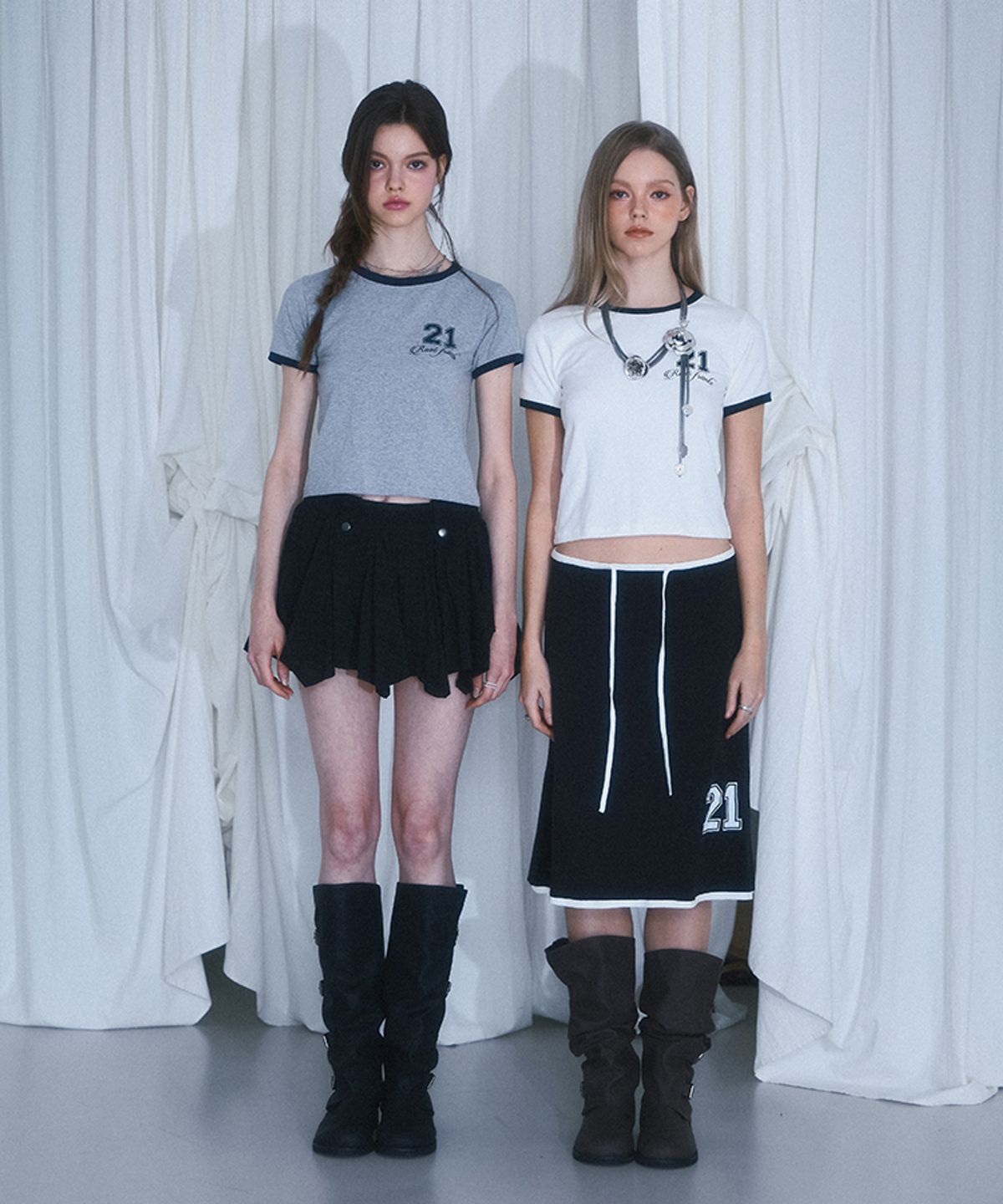 로제프란츠(ROSEFRANTZ) No.21 Ringer T-shirt [Gray]