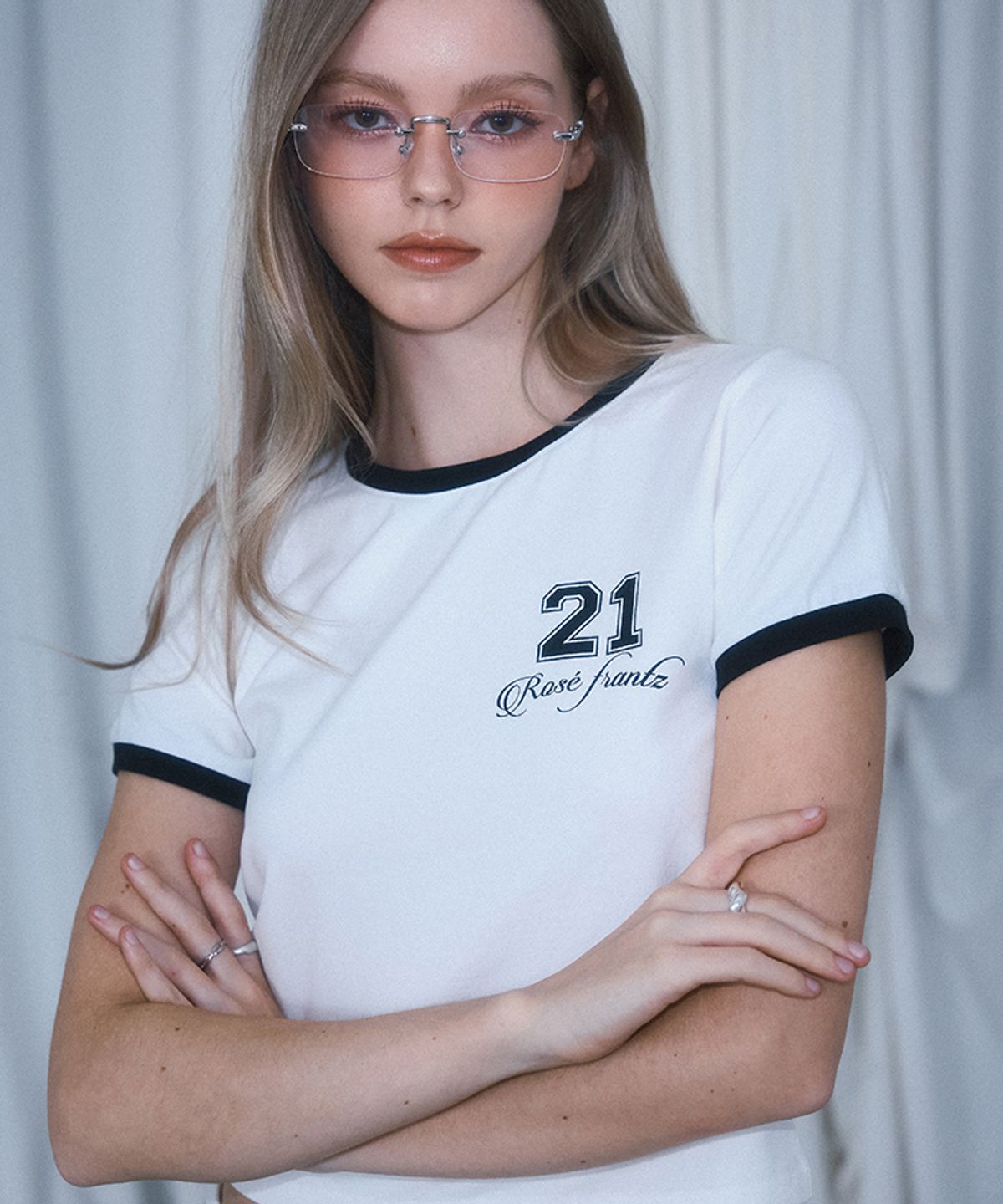 로제프란츠(ROSEFRANTZ) No.21 Ringer T-shirt [White]