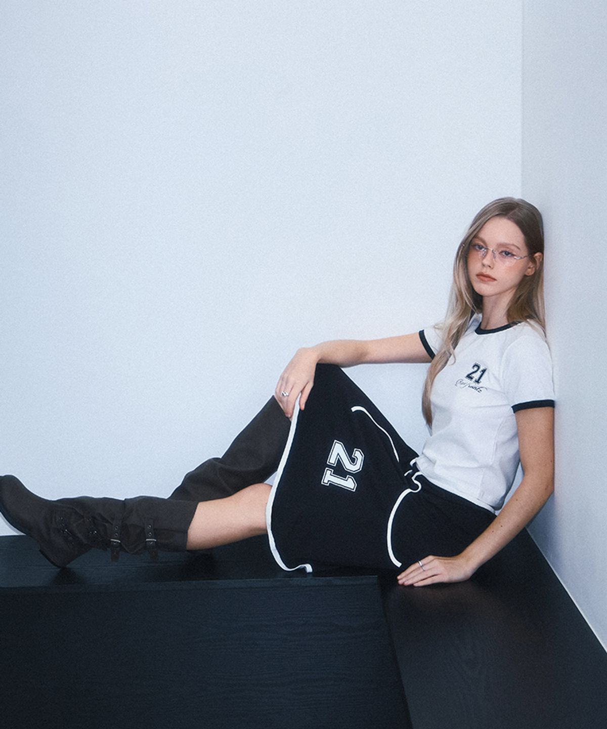 로제프란츠(ROSEFRANTZ) No.21 Ringer T-shirt [White]