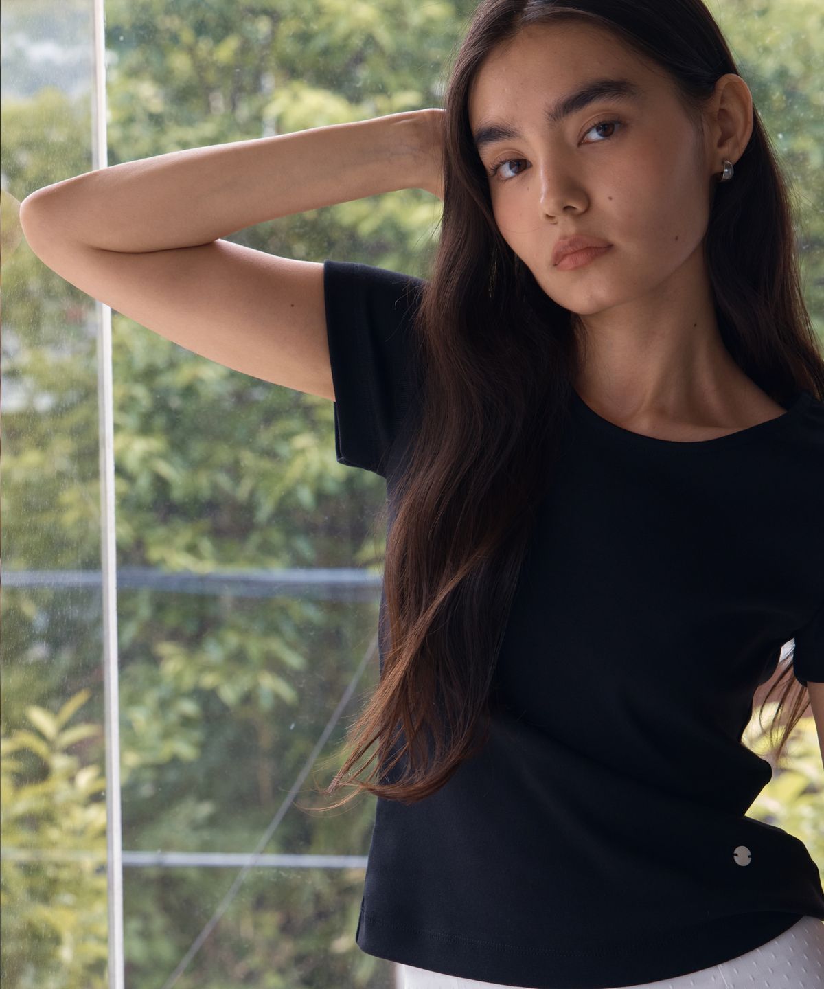 38컴온커먼(38COMEONCOMMON) Symbol Slim Rib T-Shirts (Black)