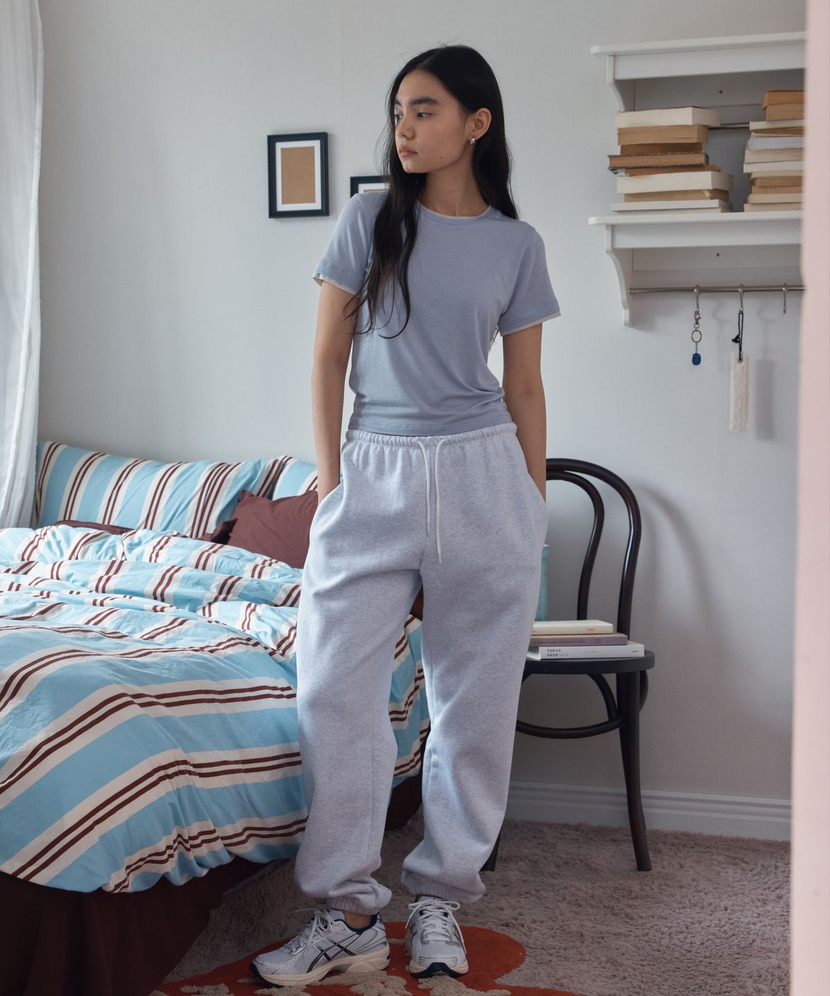 38컴온커먼(38COMEONCOMMON) Tencel Double Layered Tee (Lavender)