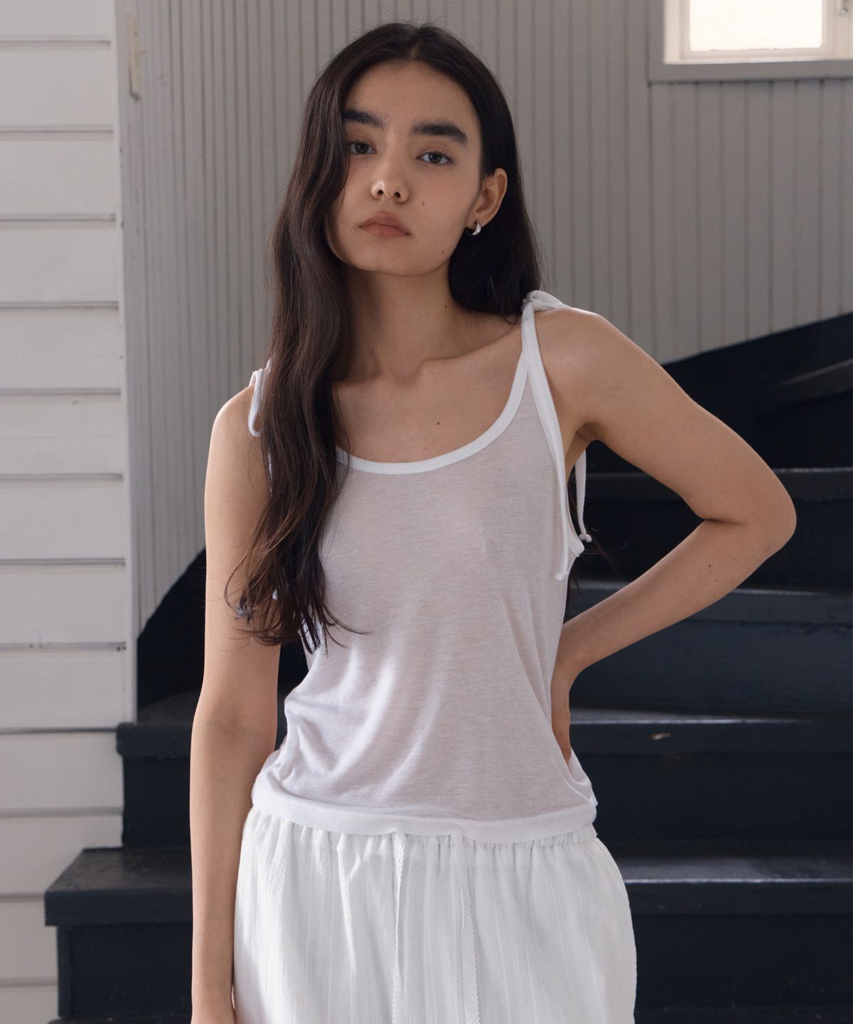 38컴온커먼(38COMEONCOMMON) Two-way Halter Sleeveless (White)