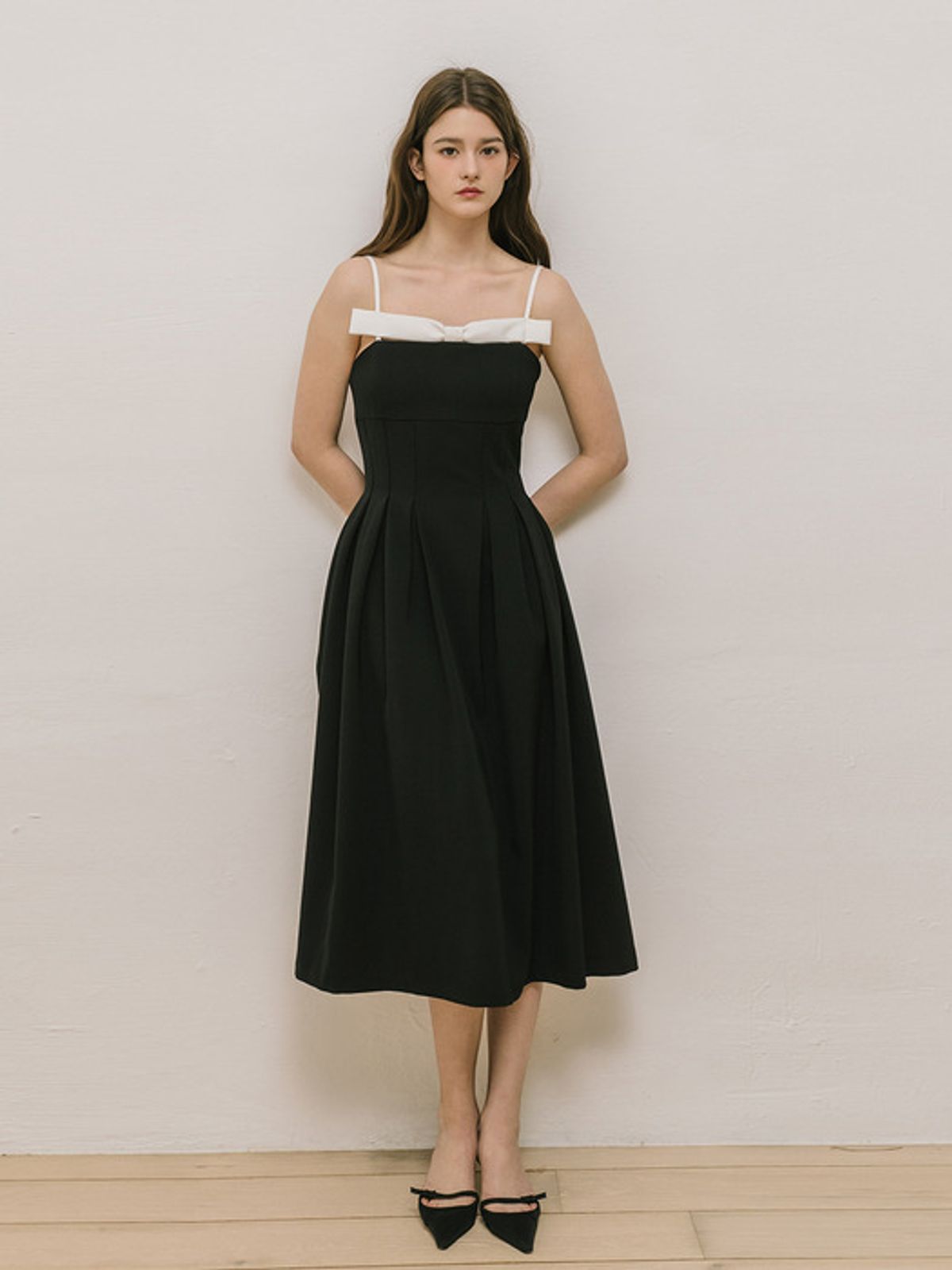 로트르드민(LAUTREDE MIN) Two piece Ribbon Dress