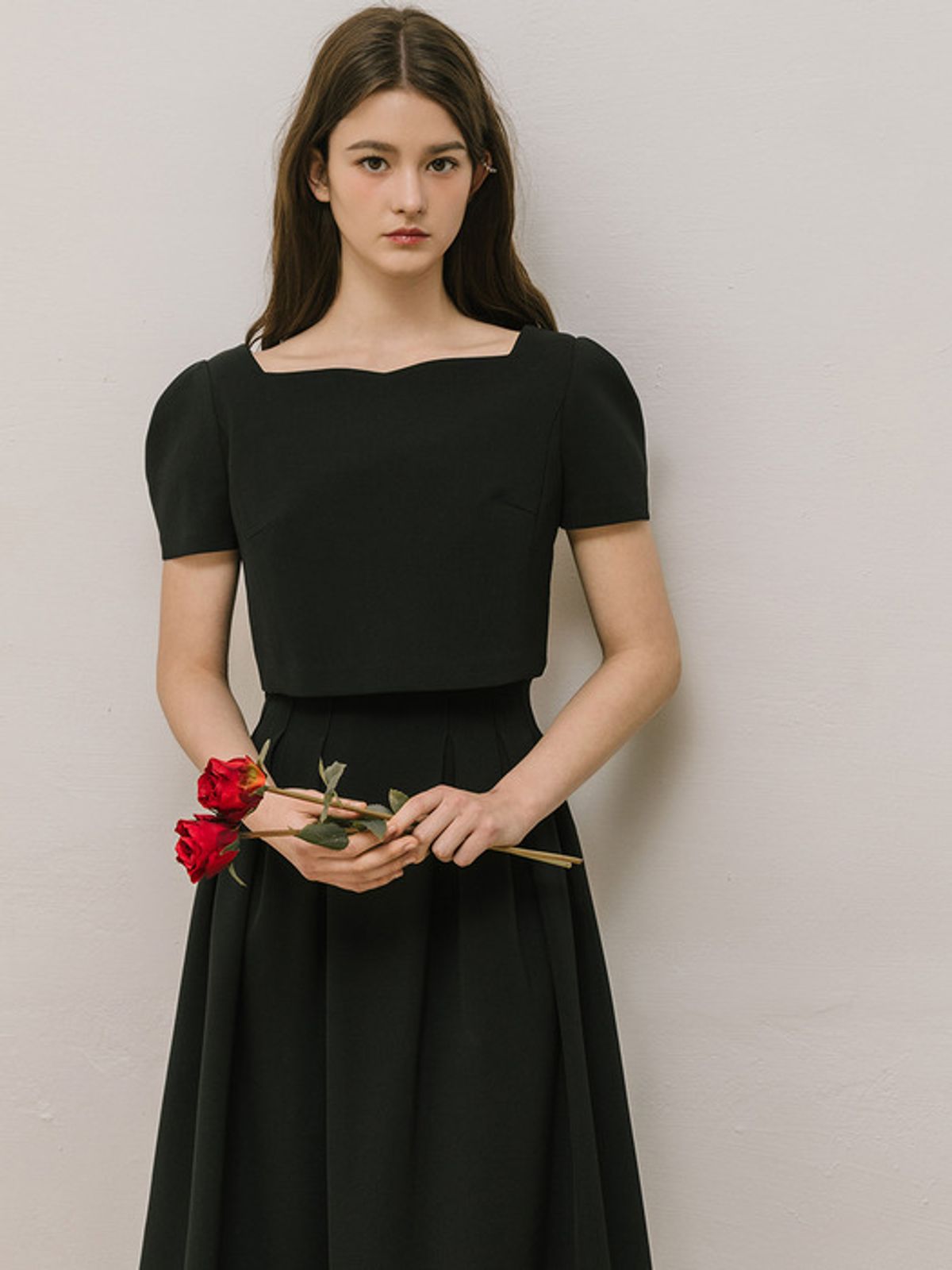 로트르드민(LAUTREDE MIN) Two piece Ribbon Dress
