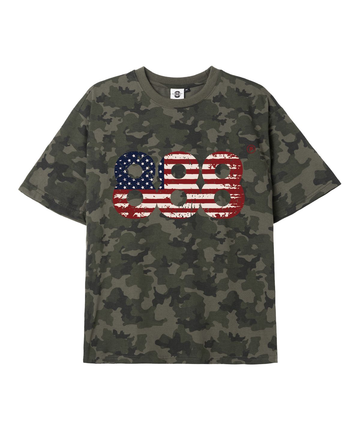 프라임에이트(PRIMATE) USA NUMBER.888 오버핏 카모 반팔티셔츠 3 COLORS