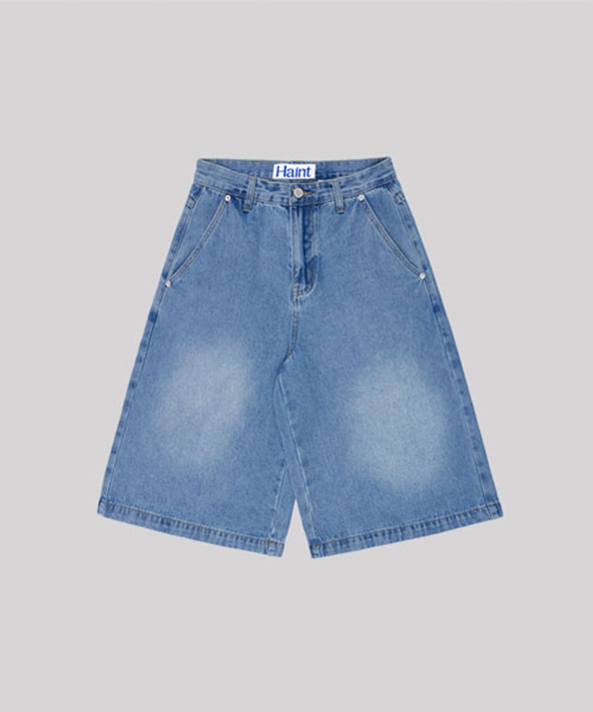 헤인트(HAINT) VINTAGE WASHED BERMUDA DENIM_BLUE