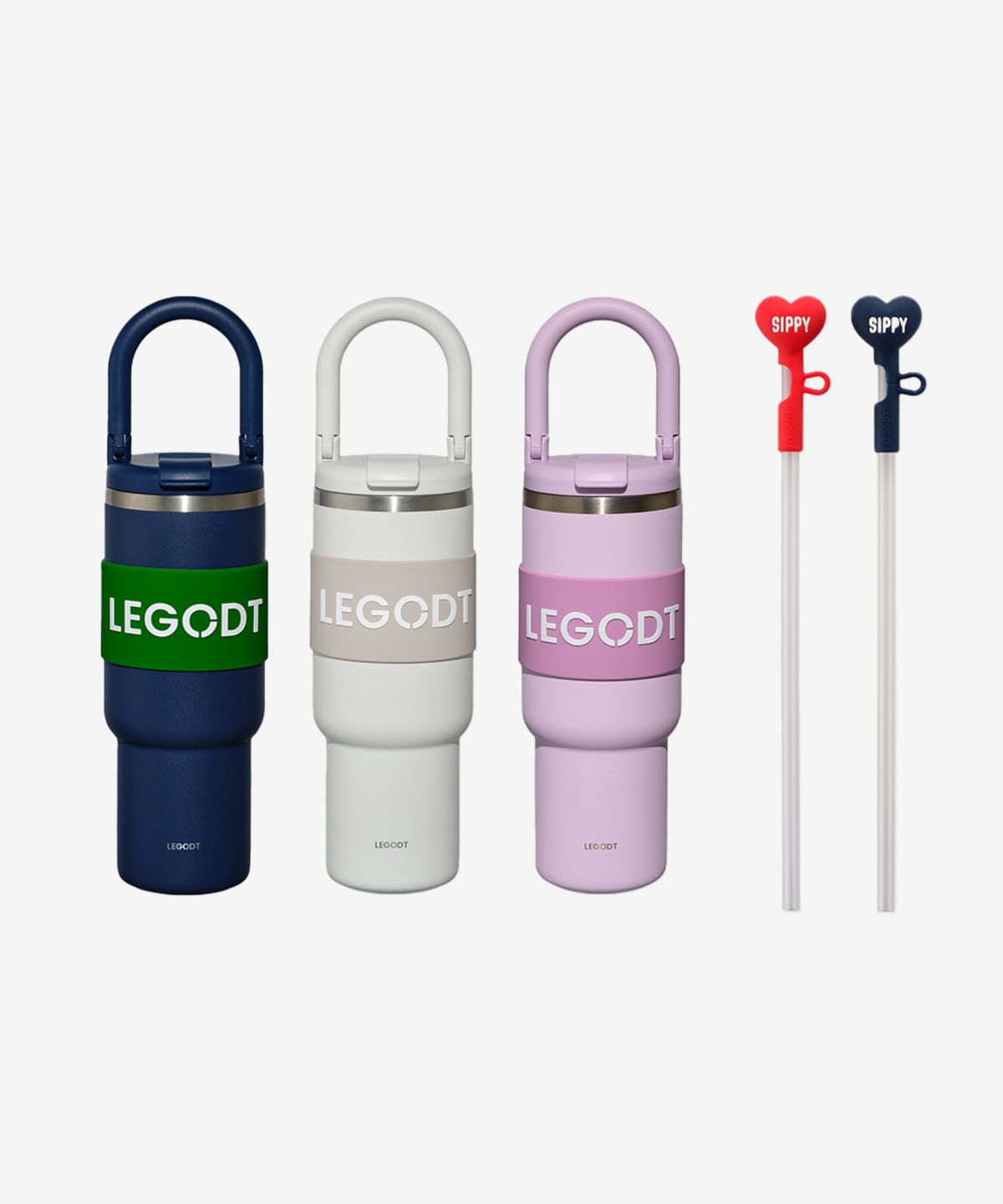 레고트(LEGODT) 루프 텀블러 멀티 1000ml 텀꾸 세트 (텀블러+스트로우 캡 2p세트)