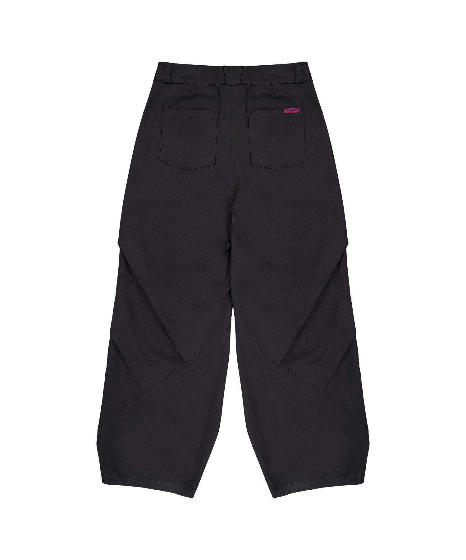 [WOOALONG]★25SS★韓国人気★Side Drape Wide Pants MUSINSA | WOOALONG Side Drape Wide Pants - BLACK