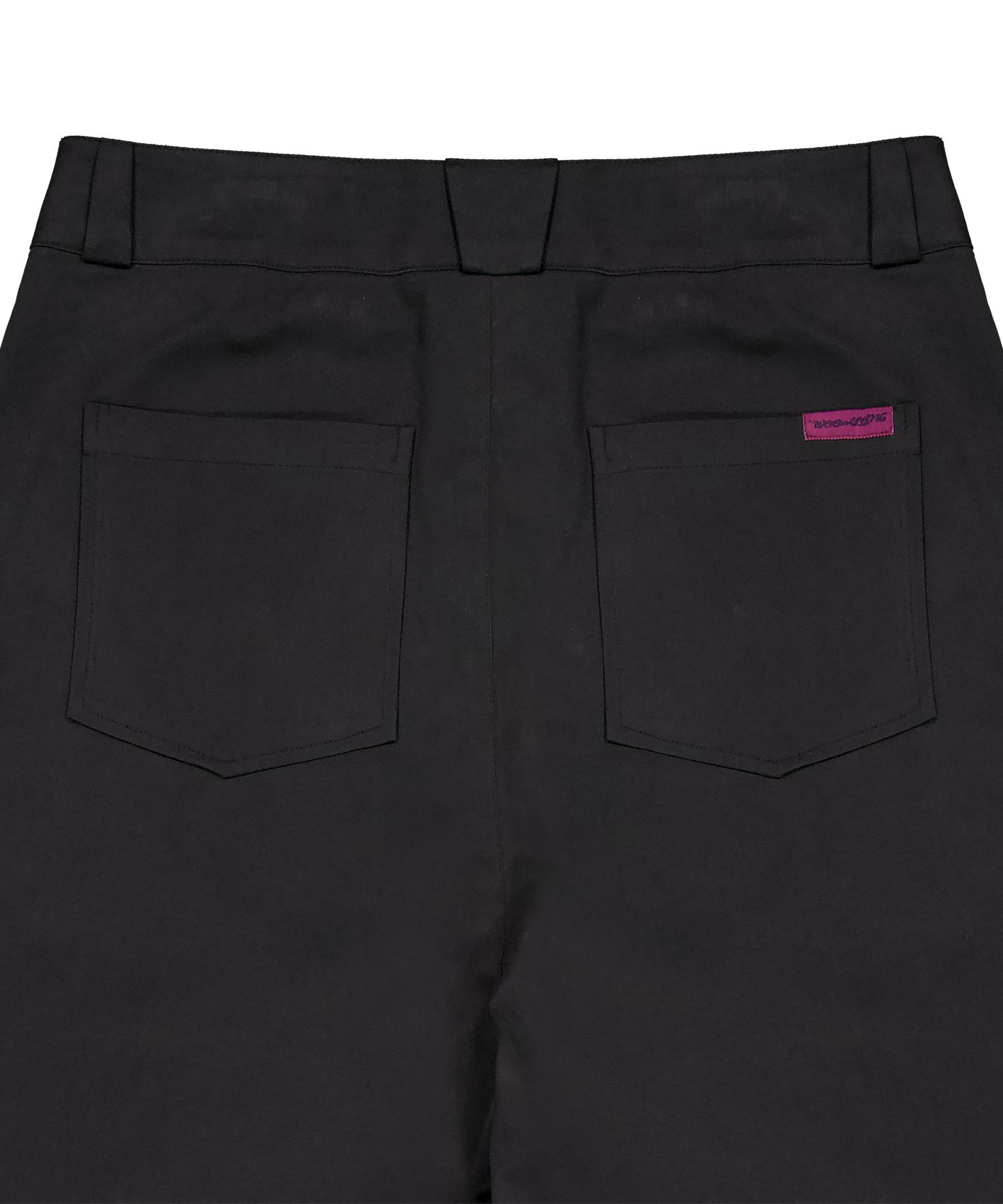 [WOOALONG]★25SS★韓国人気★Side Drape Wide Pants MUSINSA公式 | WOOALONG Side Drape Wide Pants - BLACK