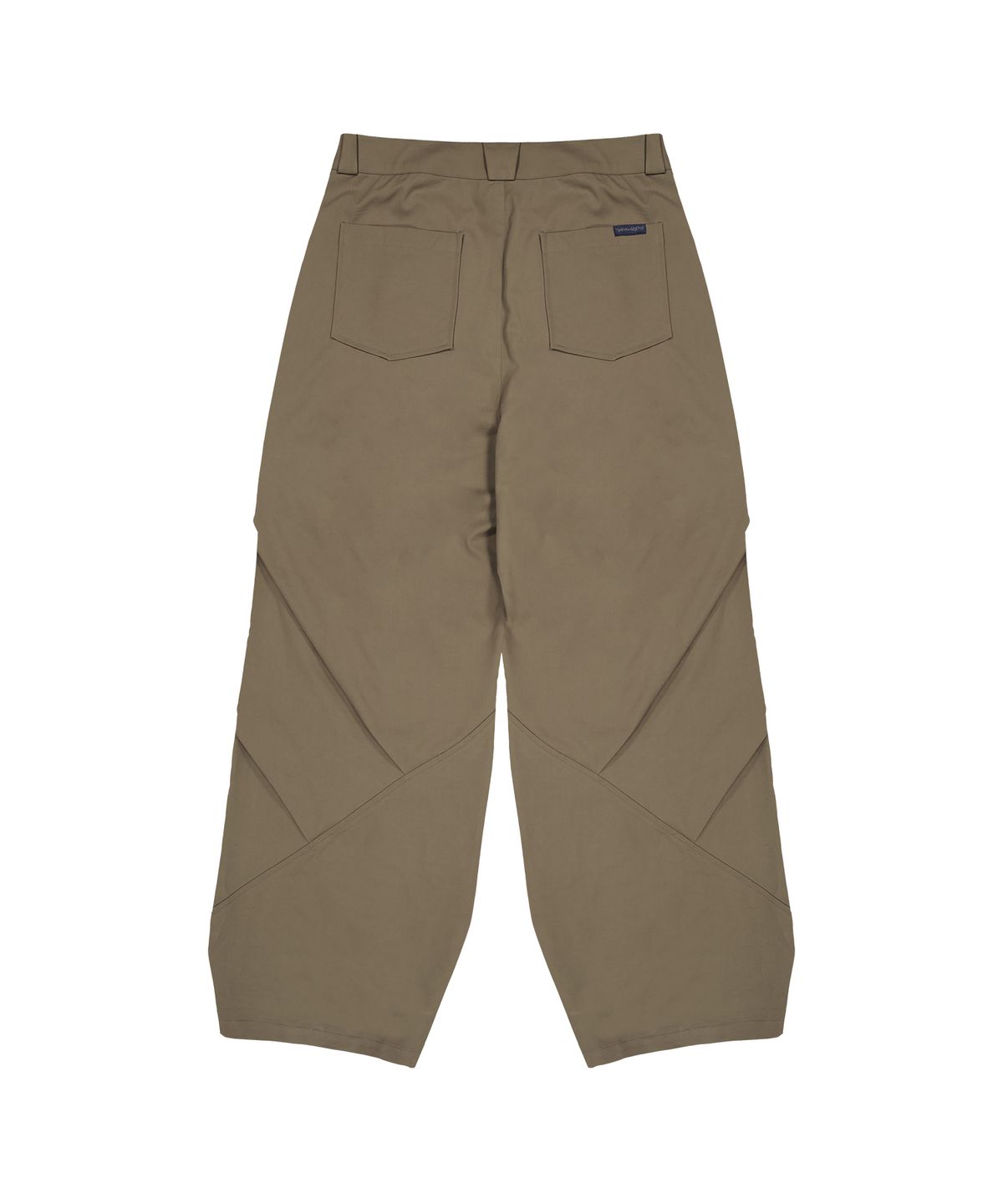우알롱(WOOALONG) Side Drape Wide Pants - CAMEL