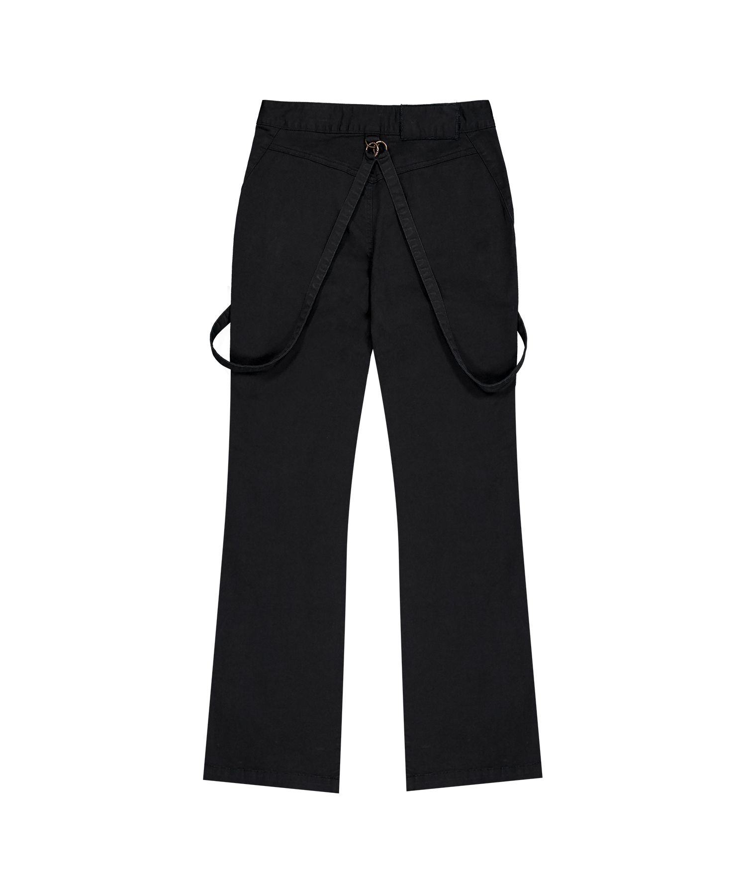 [WOOALONG]★25SS★韓国人気★Utility Strap Bootscut Pants MUSINSA | WOOALONG Utility Strap Bootscut Pants - BLACK