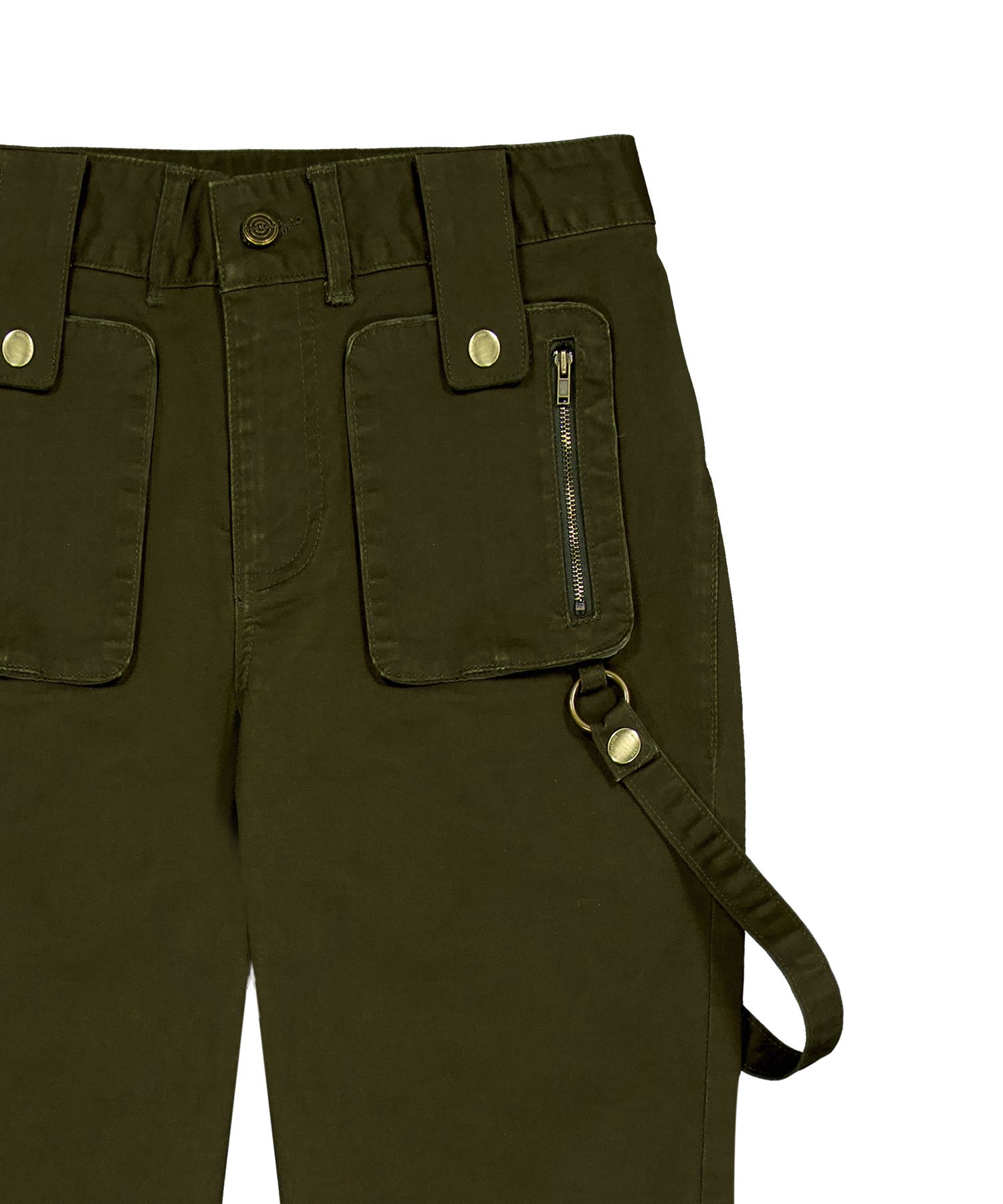 [WOOALONG]★25SS★韓国人気★Utility Strap Bootscut Pants MUSINSA | WOOALONG Utility Strap Bootscut Pants - KHAKI
