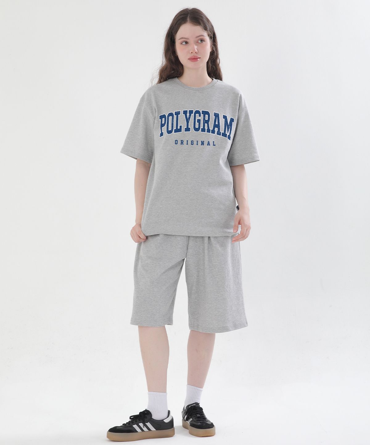 폴리그램(POLYGRAM) PGM 오리지널 특양면 오버핏 상하의 세트