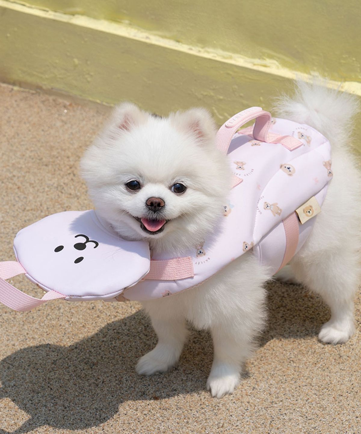 베일리(BAILEY) 강아지 수영복 테디 구명조끼 핑크