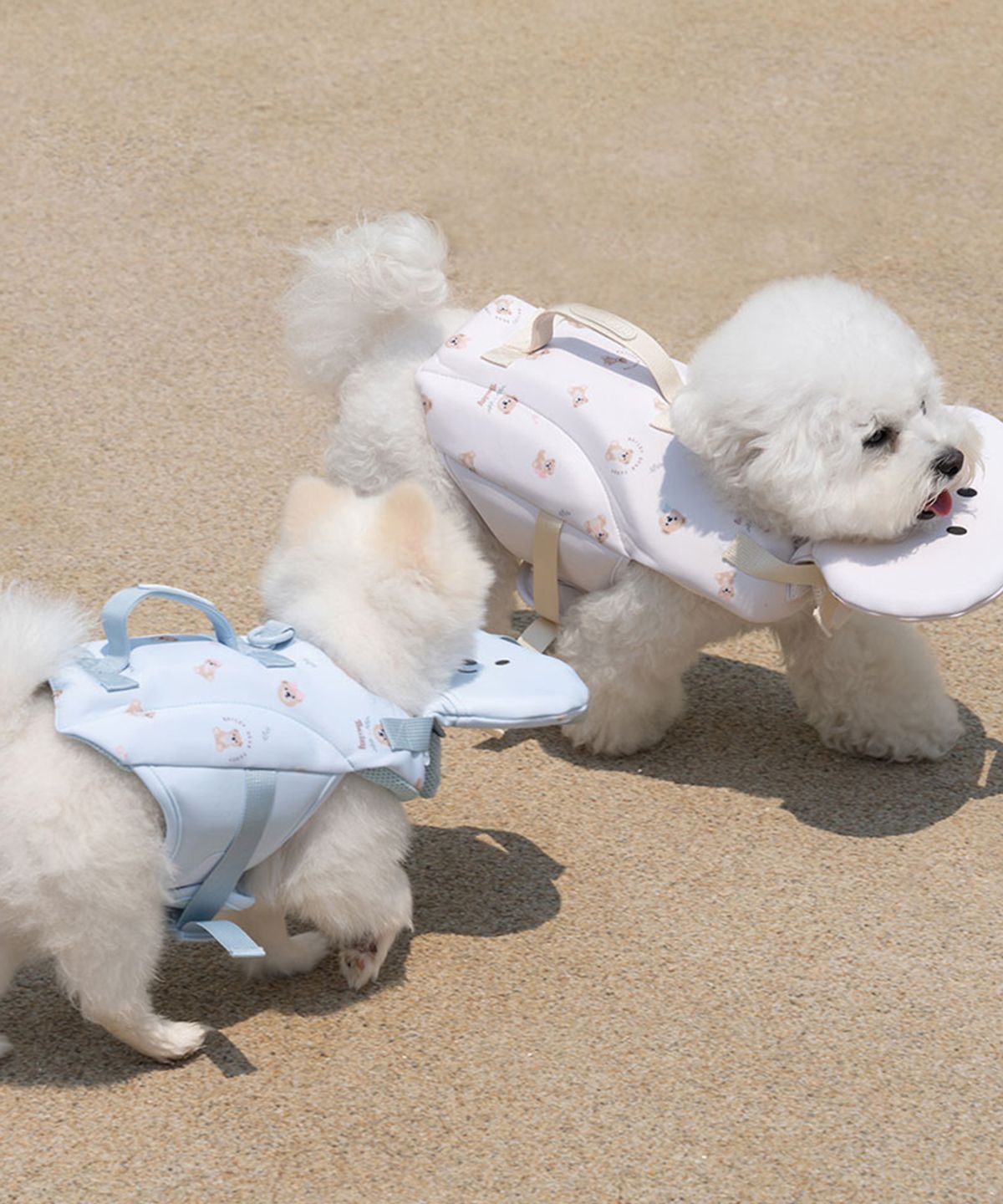 베일리(BAILEY) 강아지 수영복 테디 구명조끼 아이보리