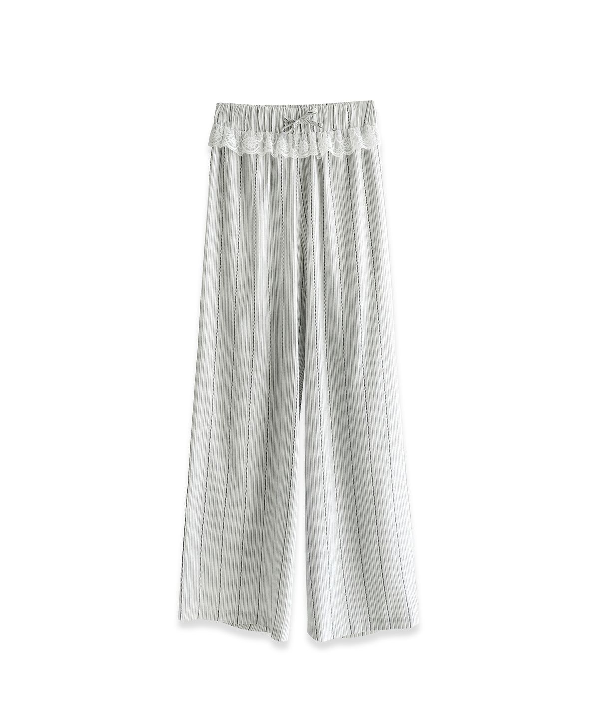 비바셔스(VIVACIOUS) Boheme Striped Pants BLACK
