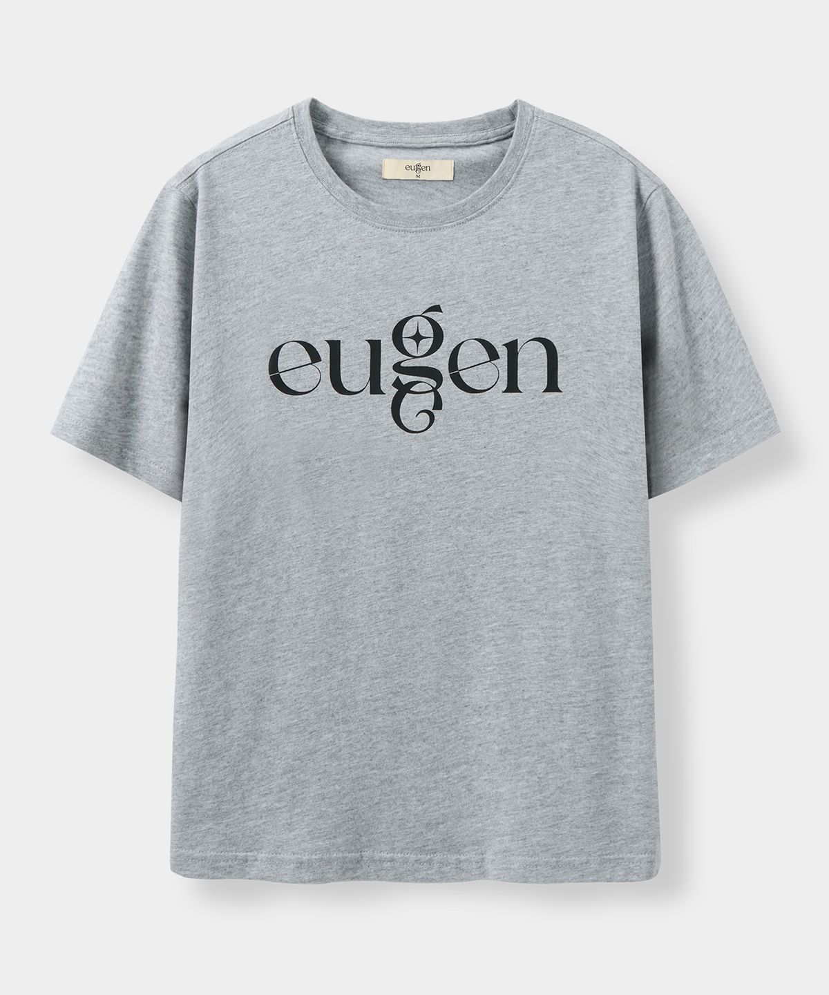 유젠(EUGGEN) 클래식 로고 숏 슬리브 티셔츠_멜란지 그레이