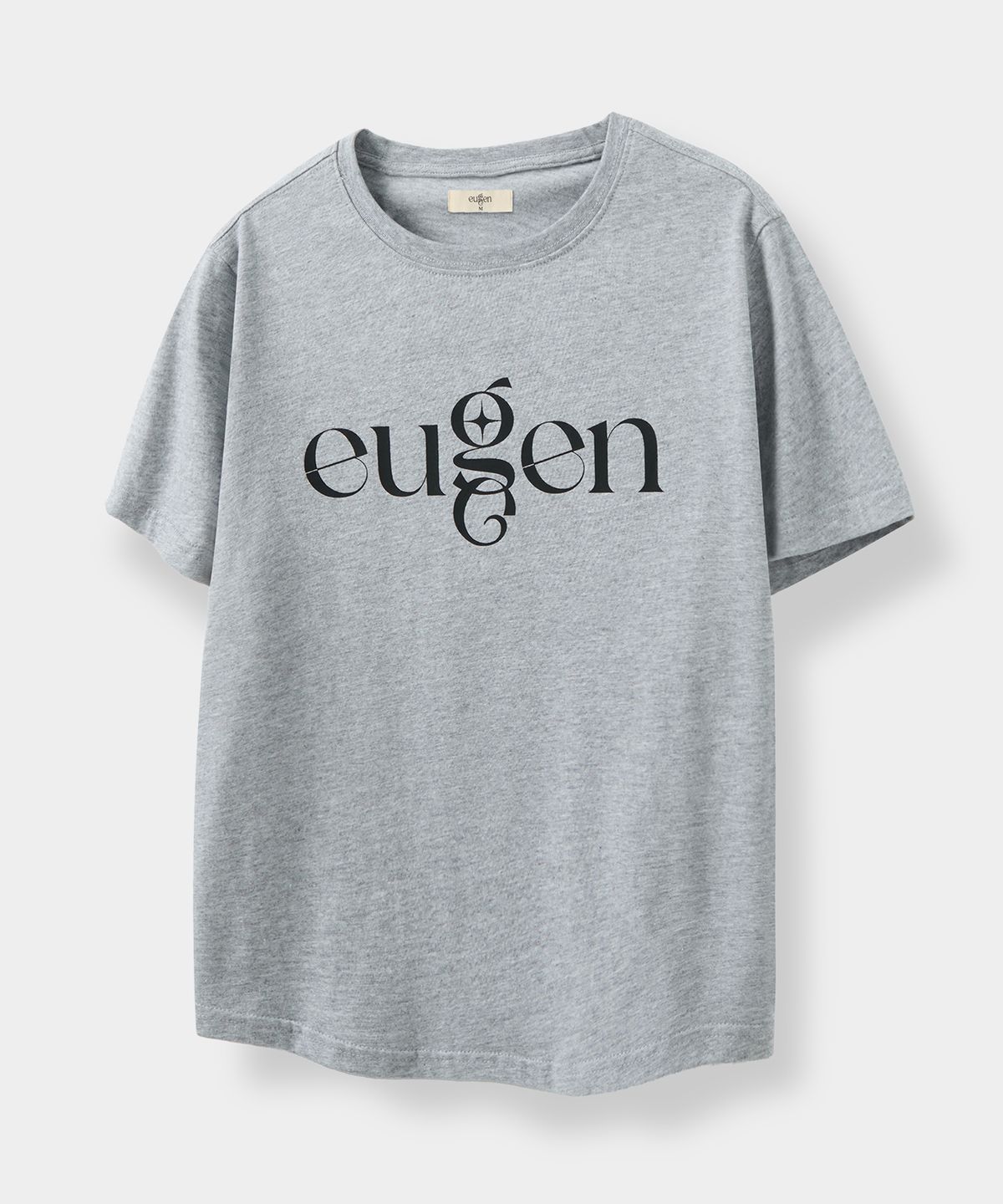 유젠(EUGGEN) 클래식 로고 숏 슬리브 티셔츠_멜란지 그레이