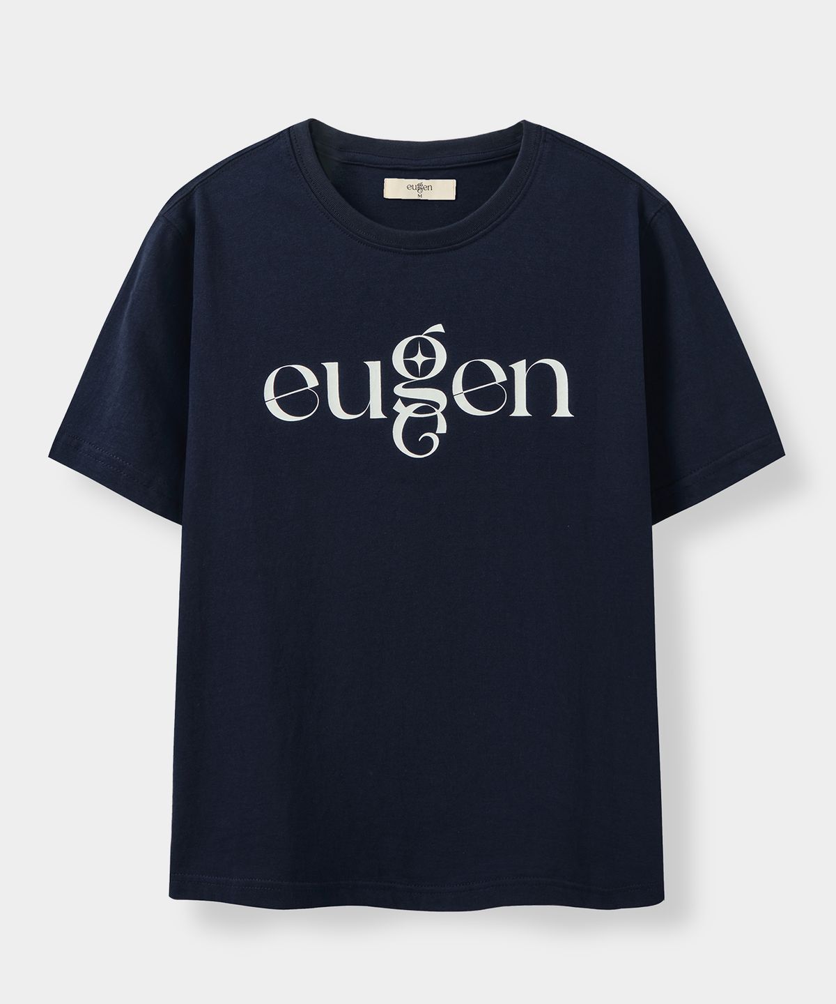 유젠(EUGGEN) 클래식 로고 숏 슬리브 티셔츠_네이비