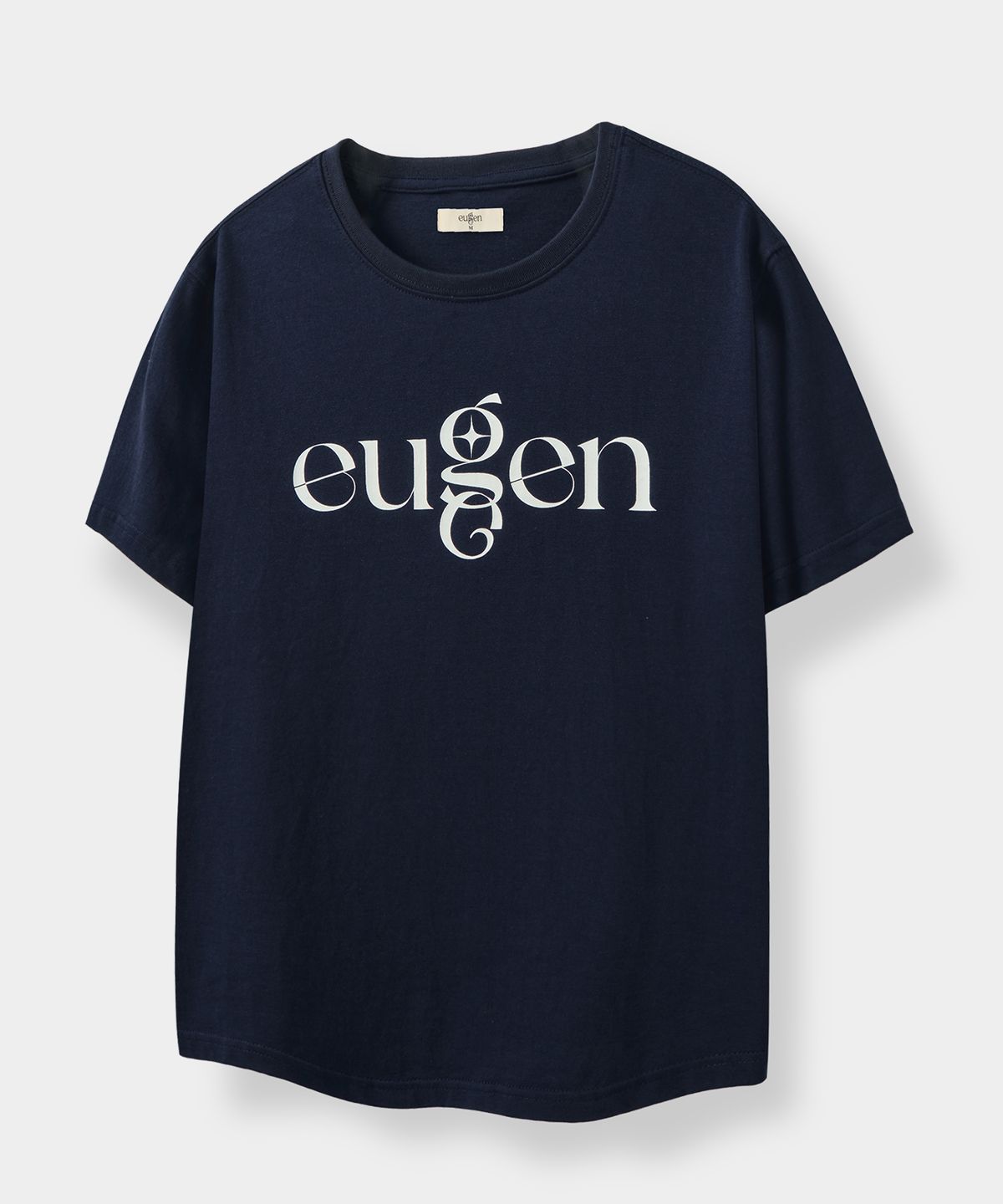 유젠(EUGGEN) 클래식 로고 숏 슬리브 티셔츠_네이비