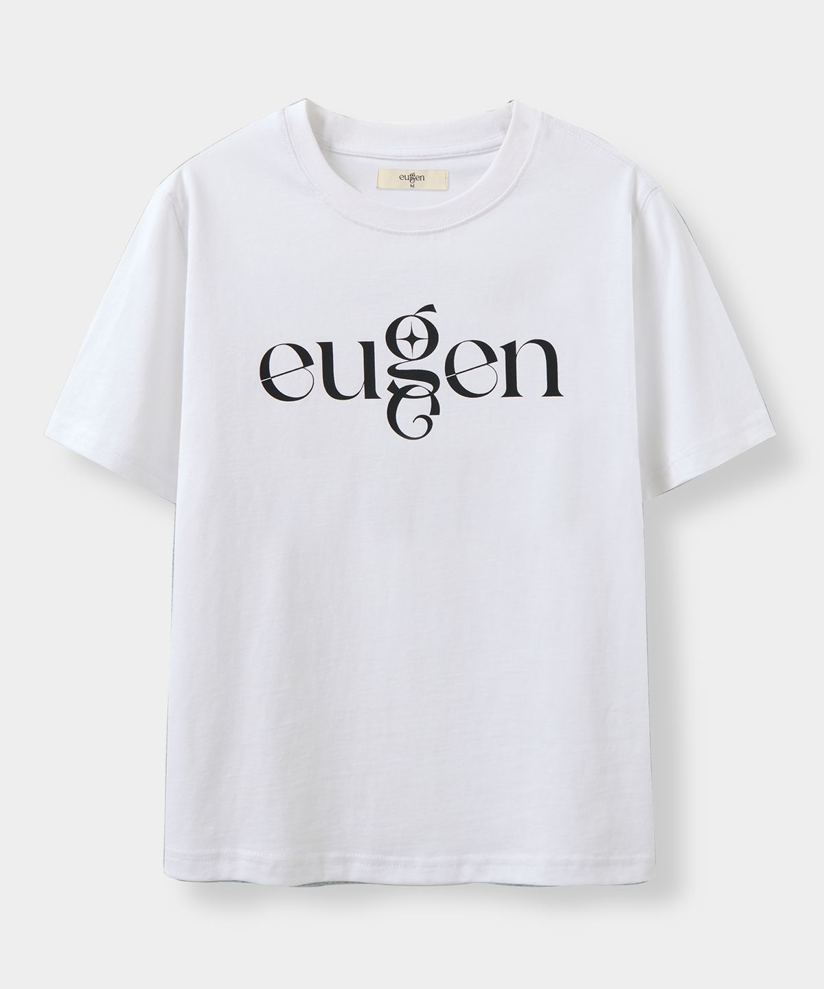 유젠(EUGGEN) 클래식 로고 숏 슬리브 티셔츠_화이트