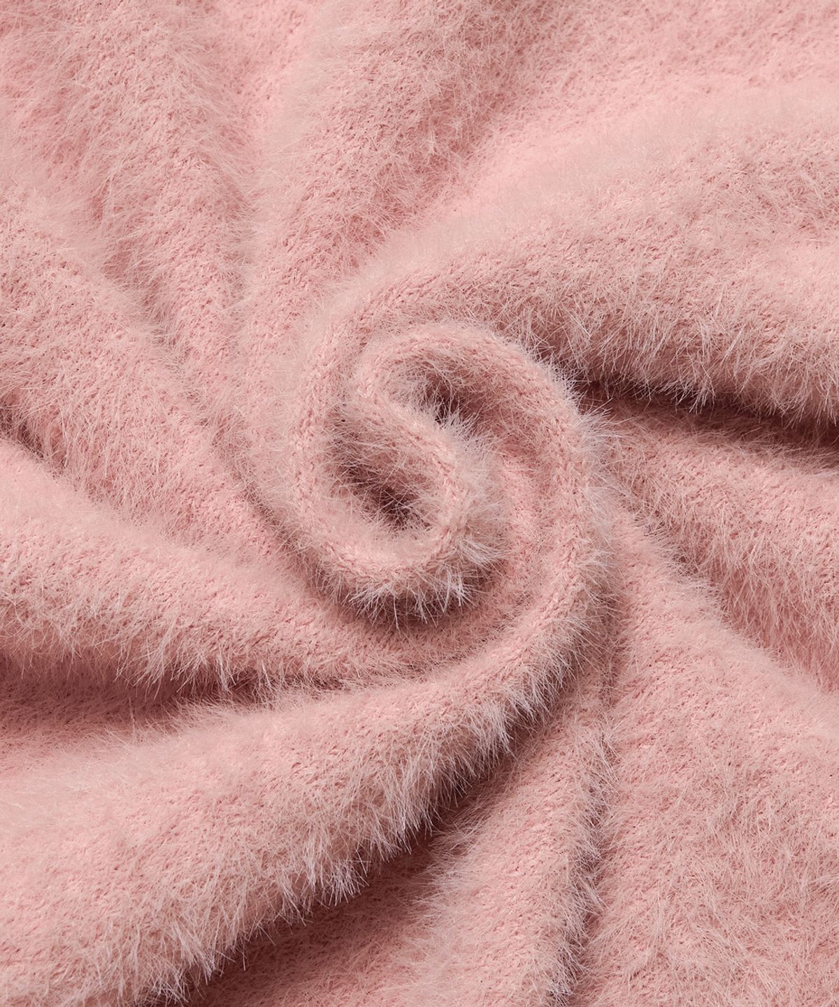 유젠(EUGGEN) 소프트 라운드 하프 니트_더스트 핑크