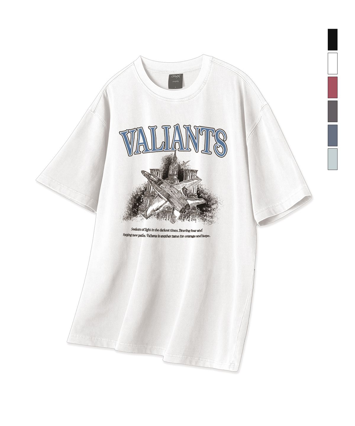 와일드락(WILDROCK) Wild Valiants 피그먼트 오버핏 반팔 티셔츠_7 COL