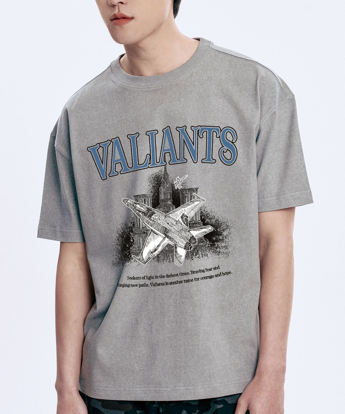 와일드락(WILDROCK) Wild Valiants 피그먼트 오버핏 반팔 티셔츠_7 COL
