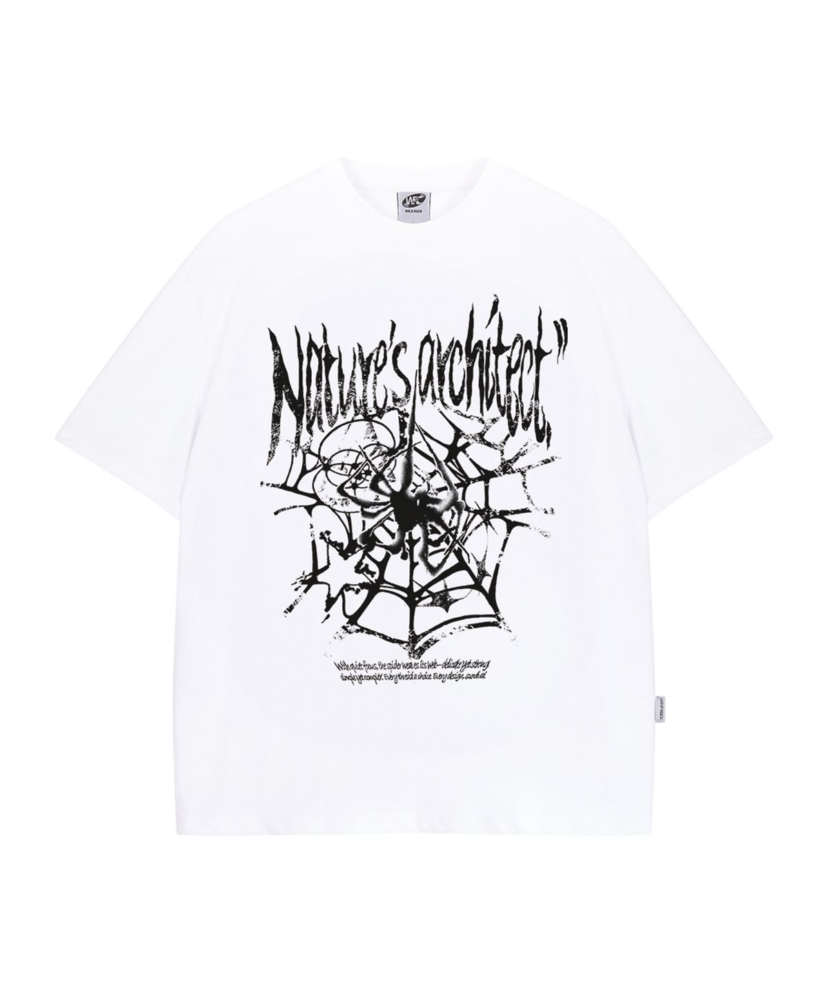 와일드락(WILDROCK) Wild 스파이더웹 피그먼트 오버핏 반팔 티셔츠_7 COL