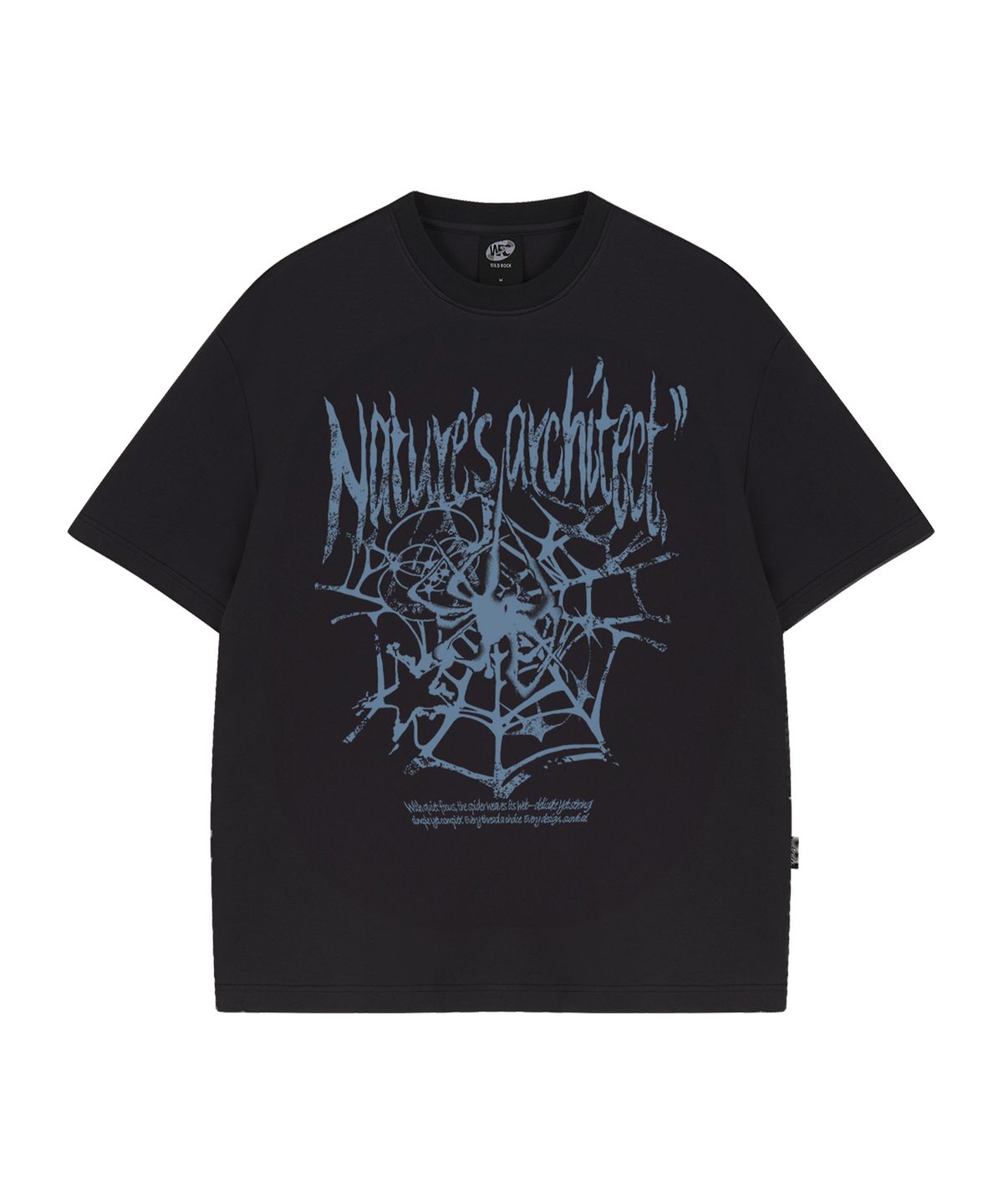 와일드락(WILDROCK) Wild 스파이더웹 피그먼트 오버핏 반팔 티셔츠_7 COL