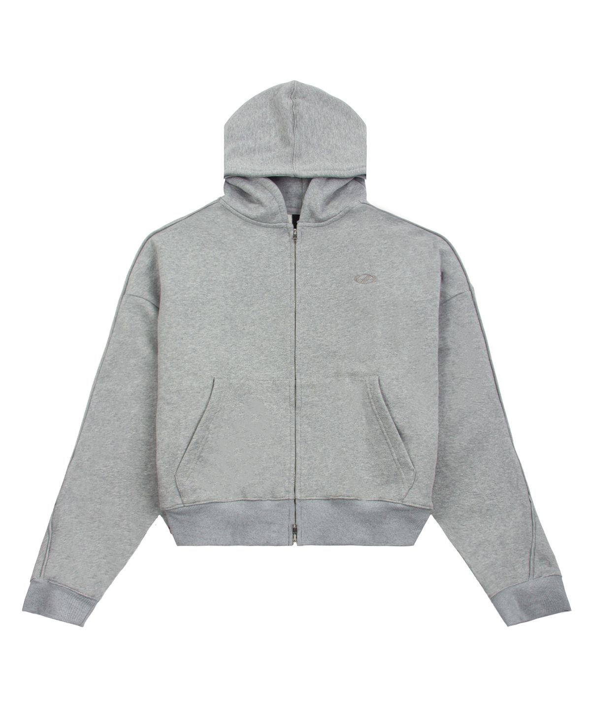 현피트(HYUNFIT) LINE HOODIE ZIP-UP-[GRAY]