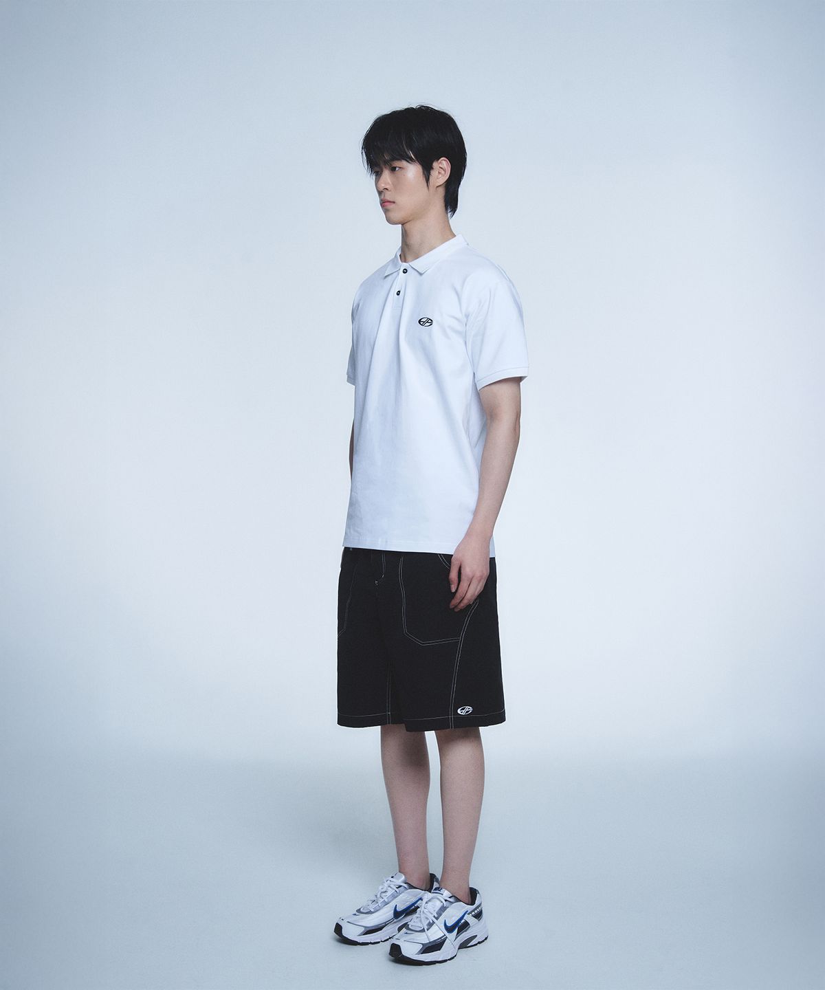 현피트(HYUNFIT) BASIC COLLAR T-SHIRT-[WHITE]