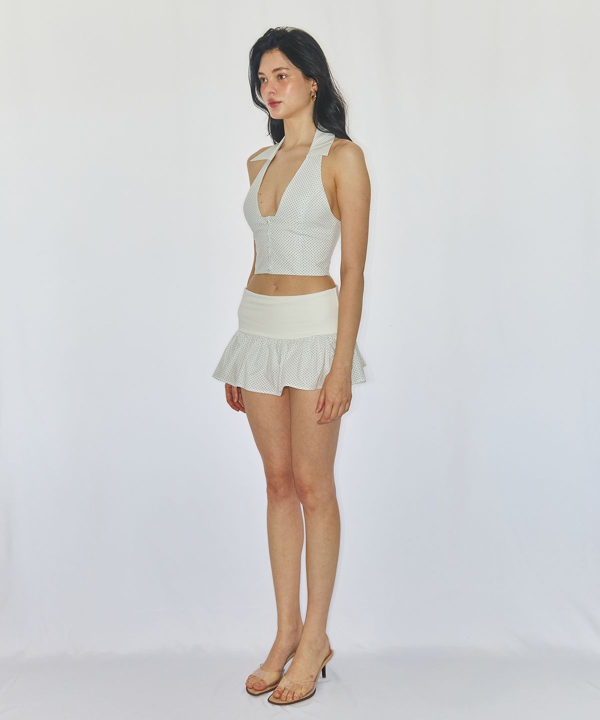 유히리(YUHEELEE) COLLAR HALTER TOP / IVORY