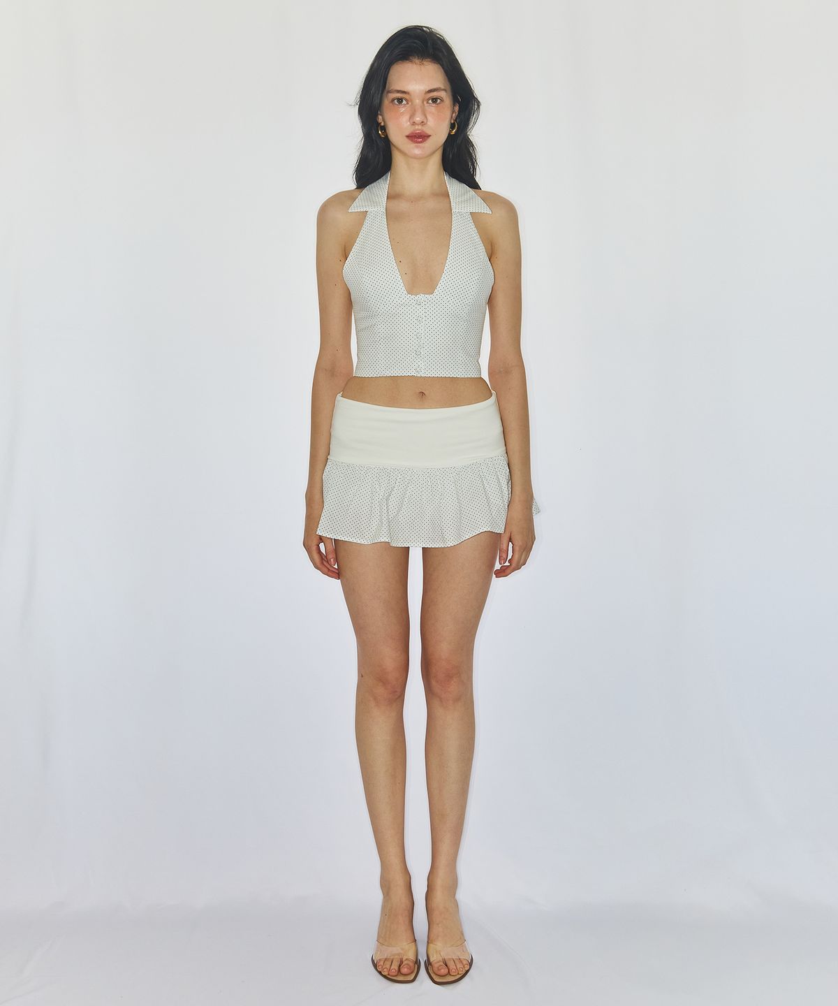 유히리(YUHEELEE) SHIRRING MINI SKORT / IVORY