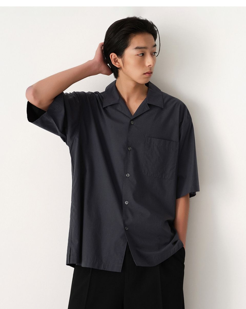 MUSINSA | MUSINSA STANDARD Relaxed CR Open Collar Short Sleeve