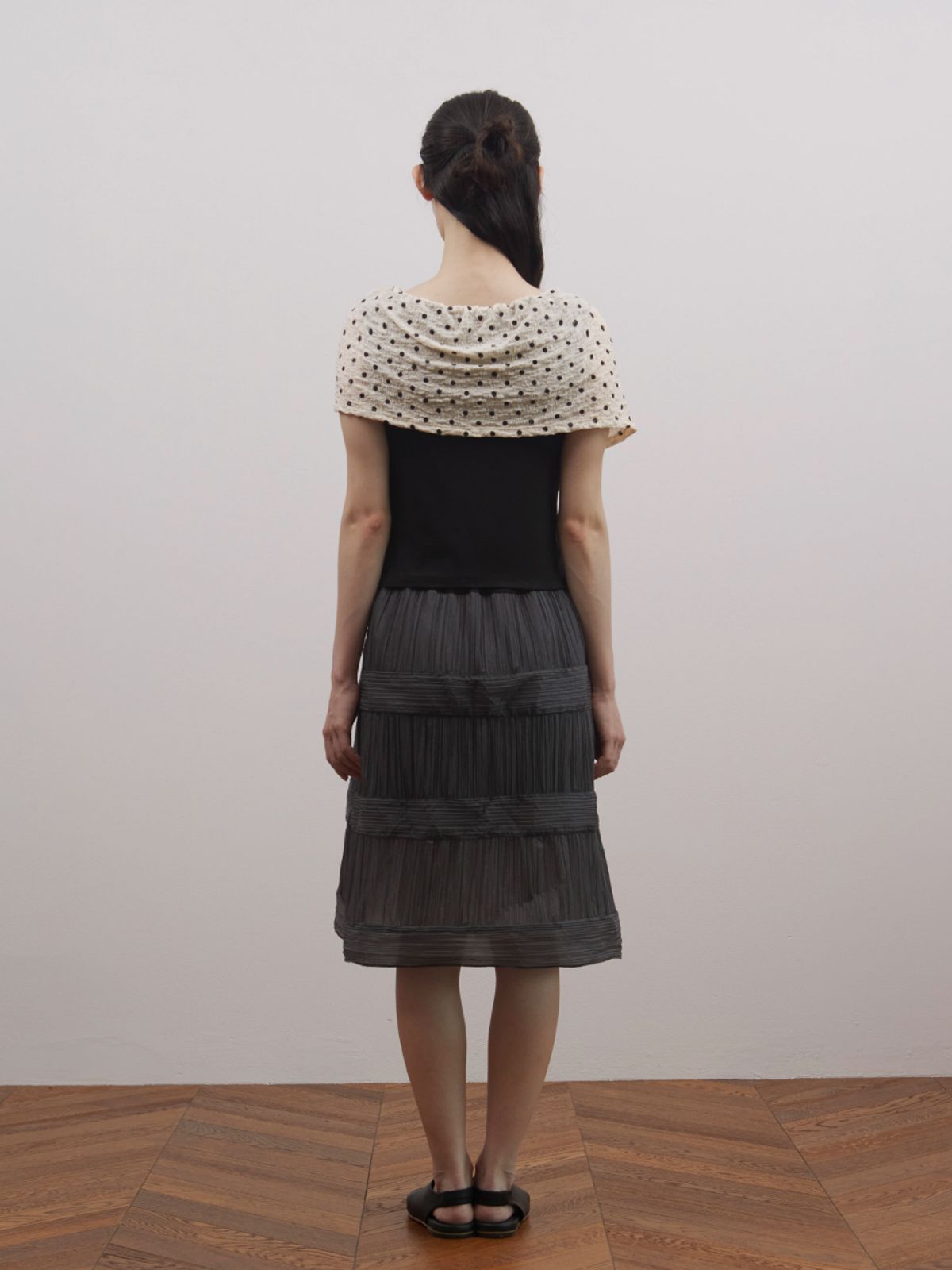 피브스피브스(PEEVES PEEVES) Dot Drape Sleeveless / Beige