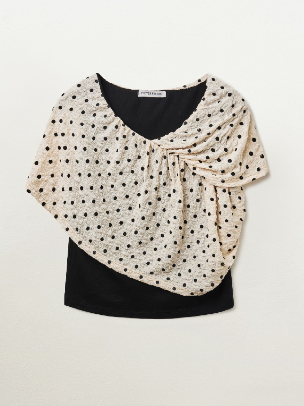 피브스피브스(PEEVES PEEVES) Dot Drape Sleeveless / Beige