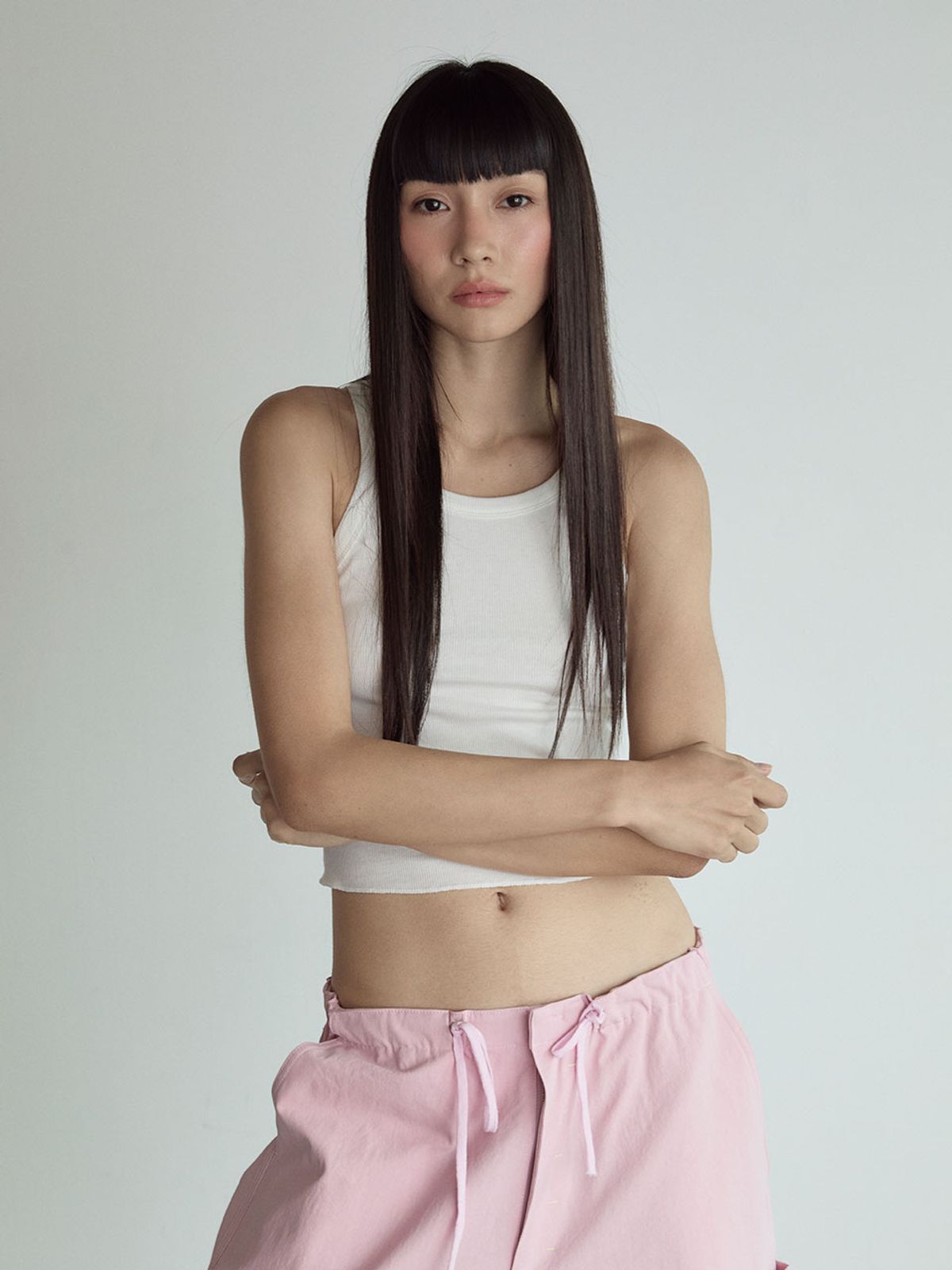 비수스(VISUS) Cotton Sleeveless Top_White