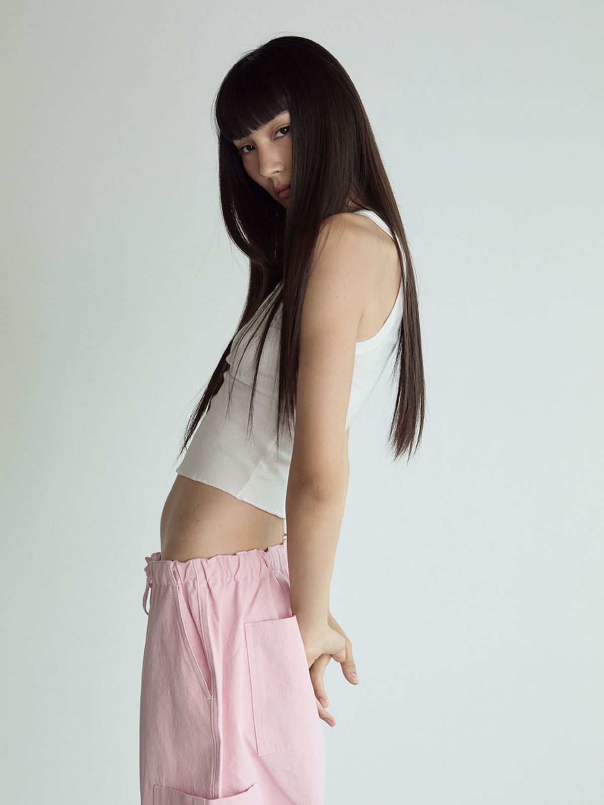 비수스(VISUS) Cotton Sleeveless Top_White