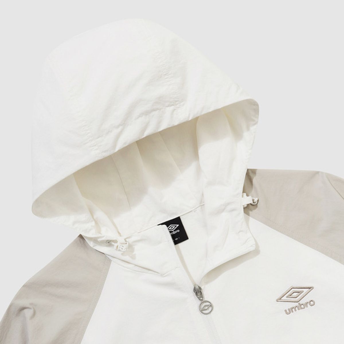 엄브로(UMBRO) 썬샤워 반팔 후드 자켓 베이지(UQ321CJK71)