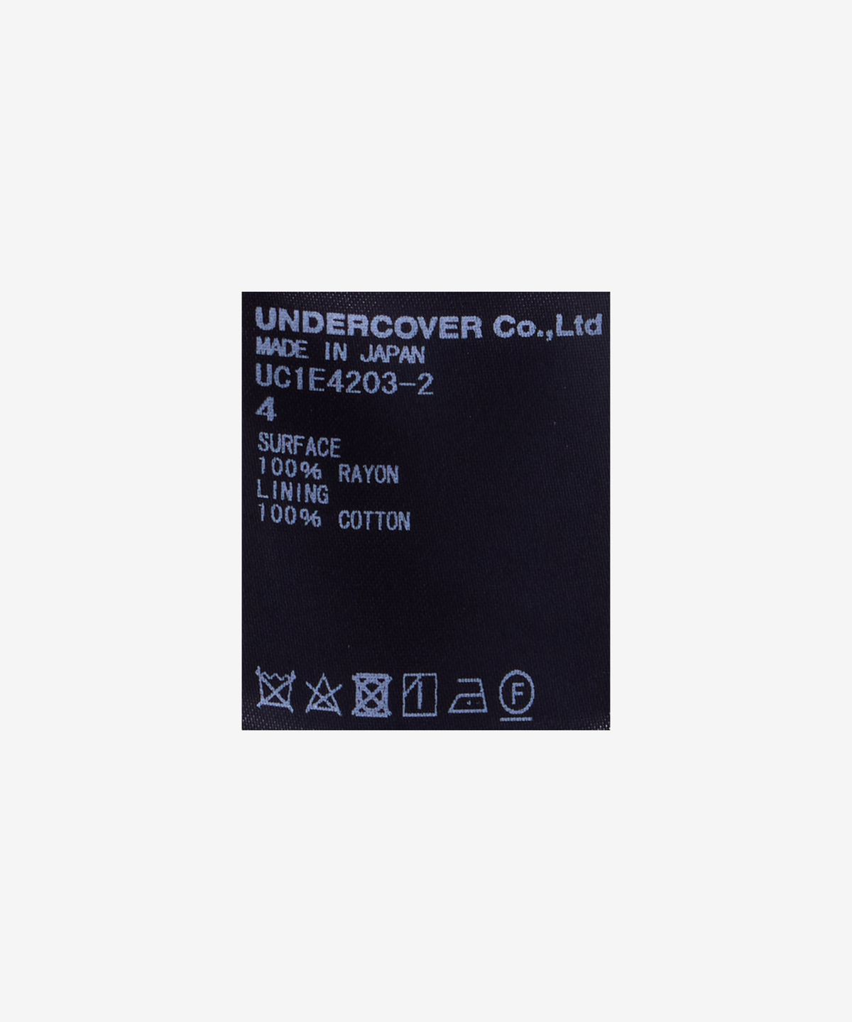 언더커버(UNDERCOVER) 레이온 집업 블루종 재킷 - 블랙 / UC1E42032BLACK